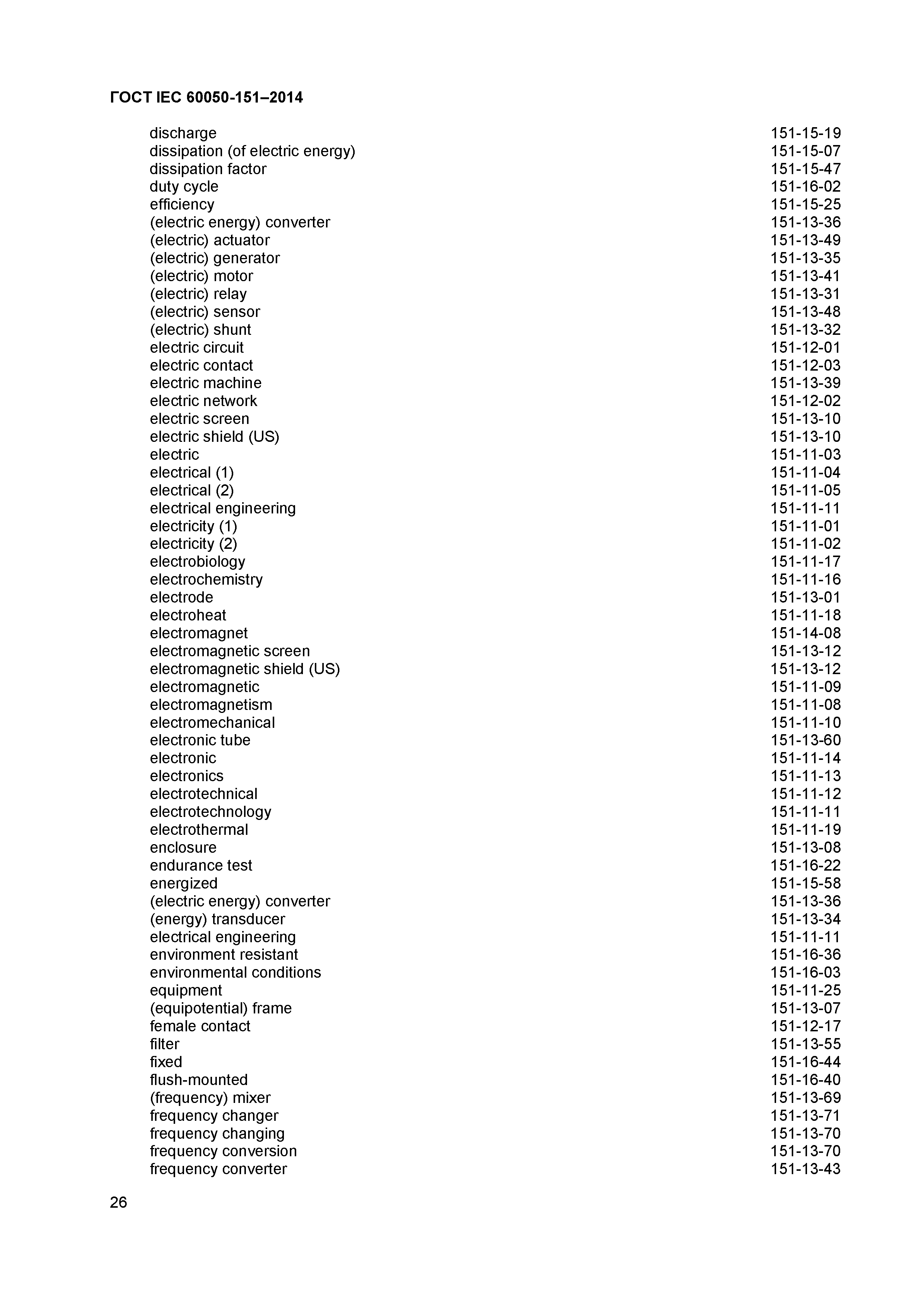 ГОСТ IEC 60050-151-2014