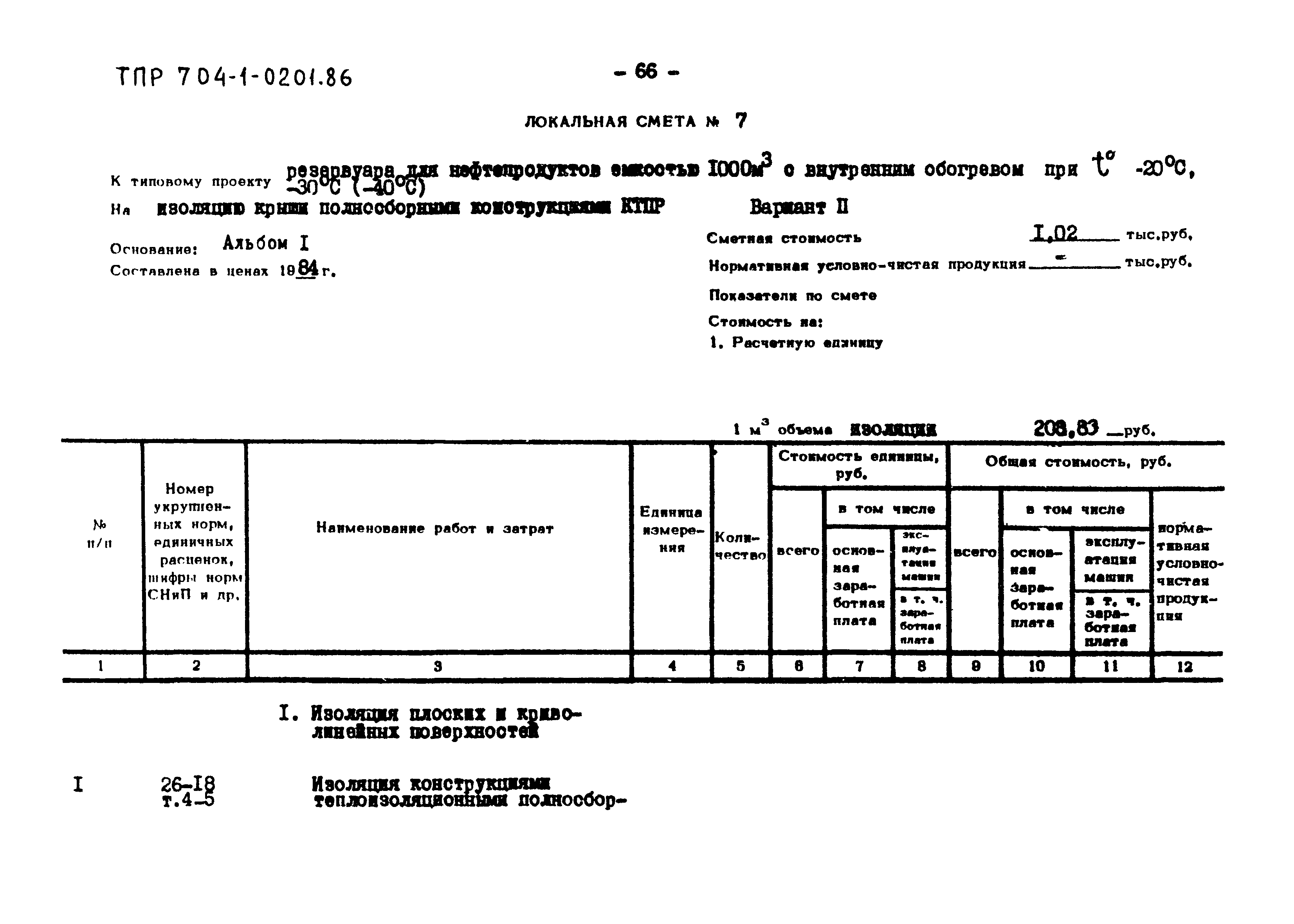 Типовые проектные решения 704-1-0201.86