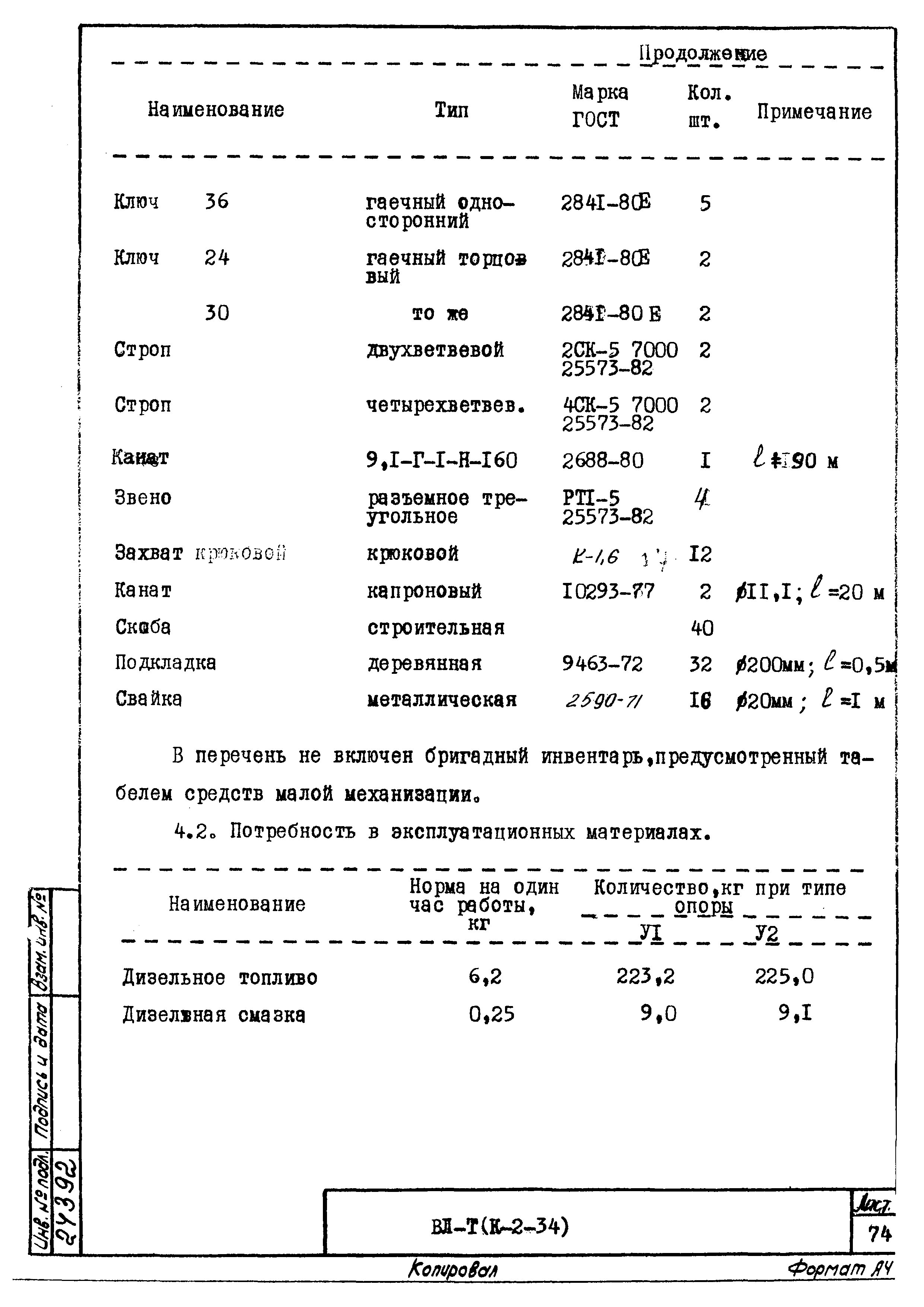 Технологическая карта К-2-34-6