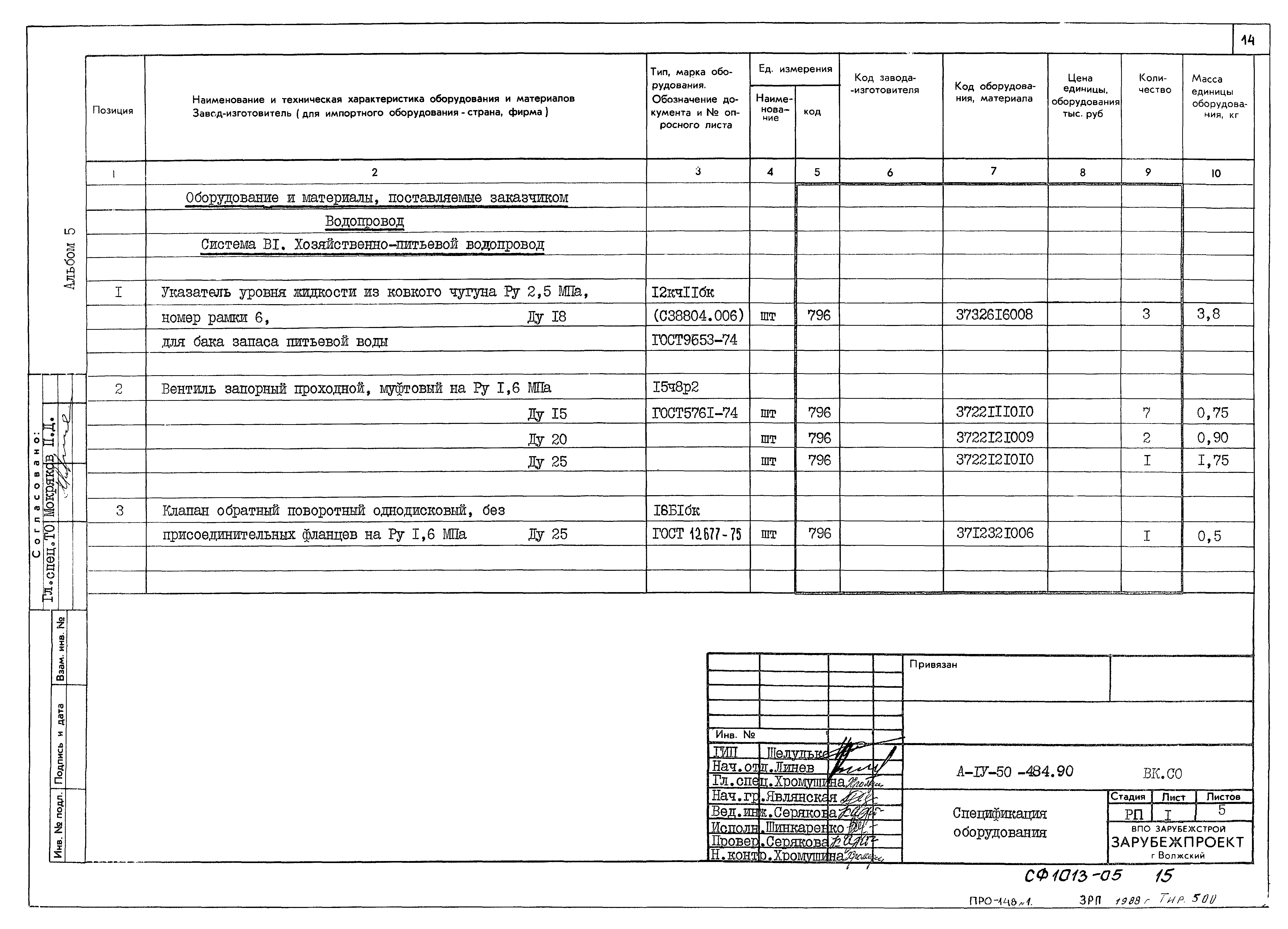 Типовой проект А-IV-50-484.90