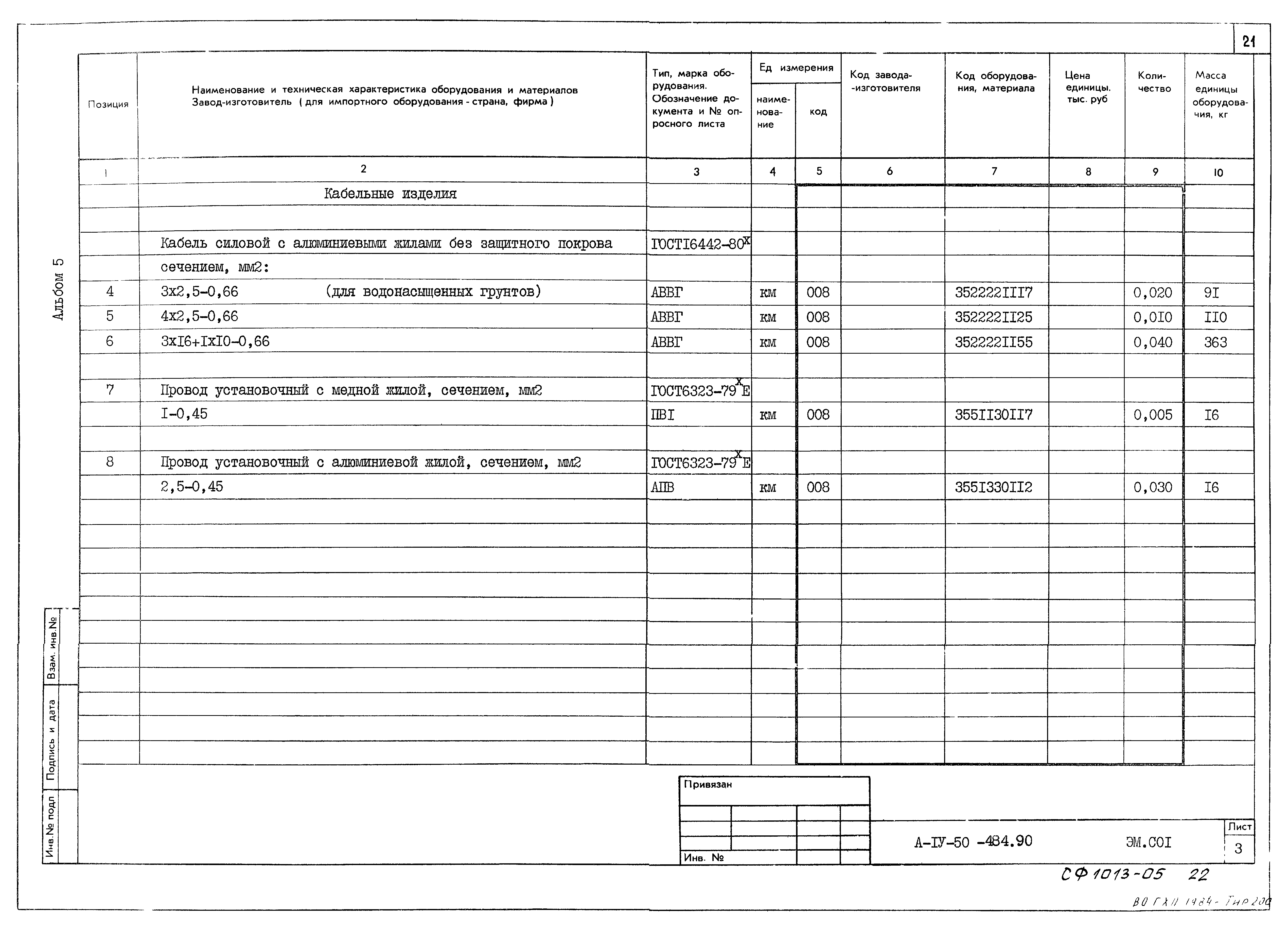 Типовой проект А-IV-50-484.90