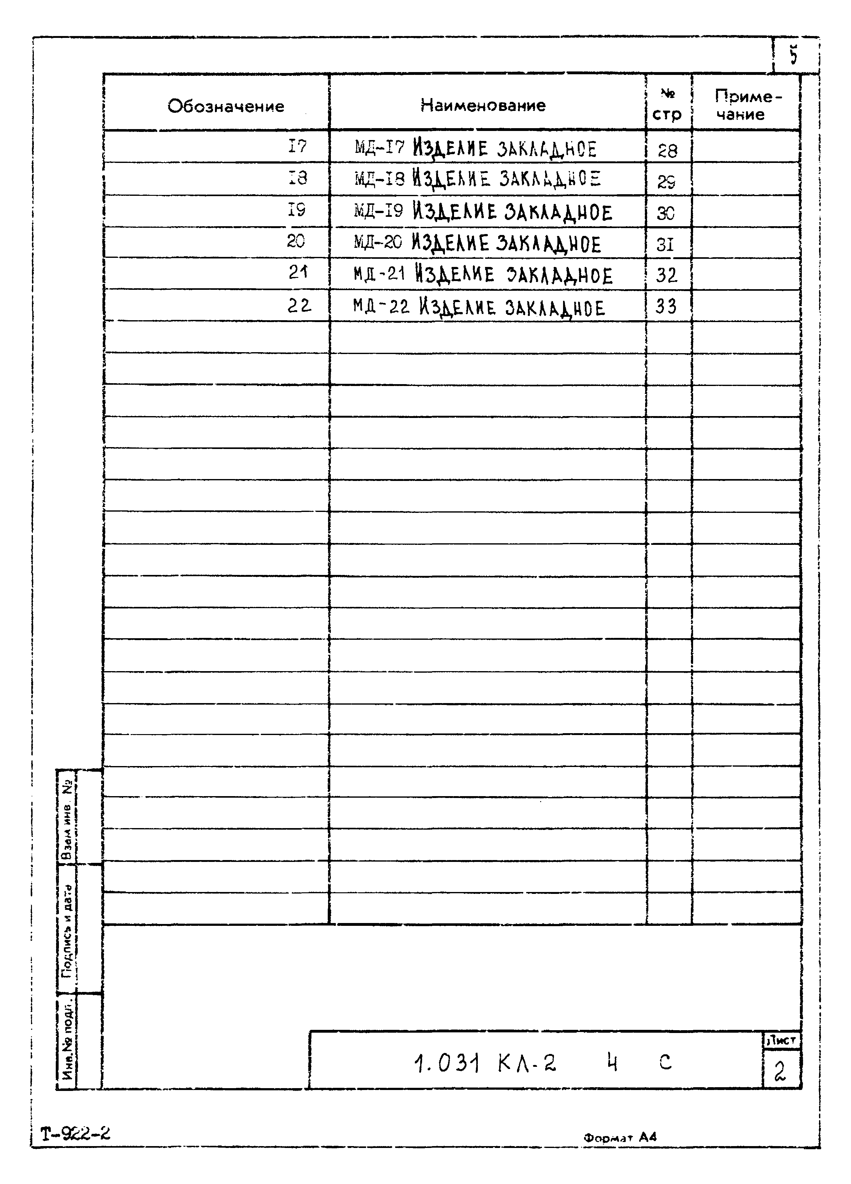 Серия 1.031 КЛ-2