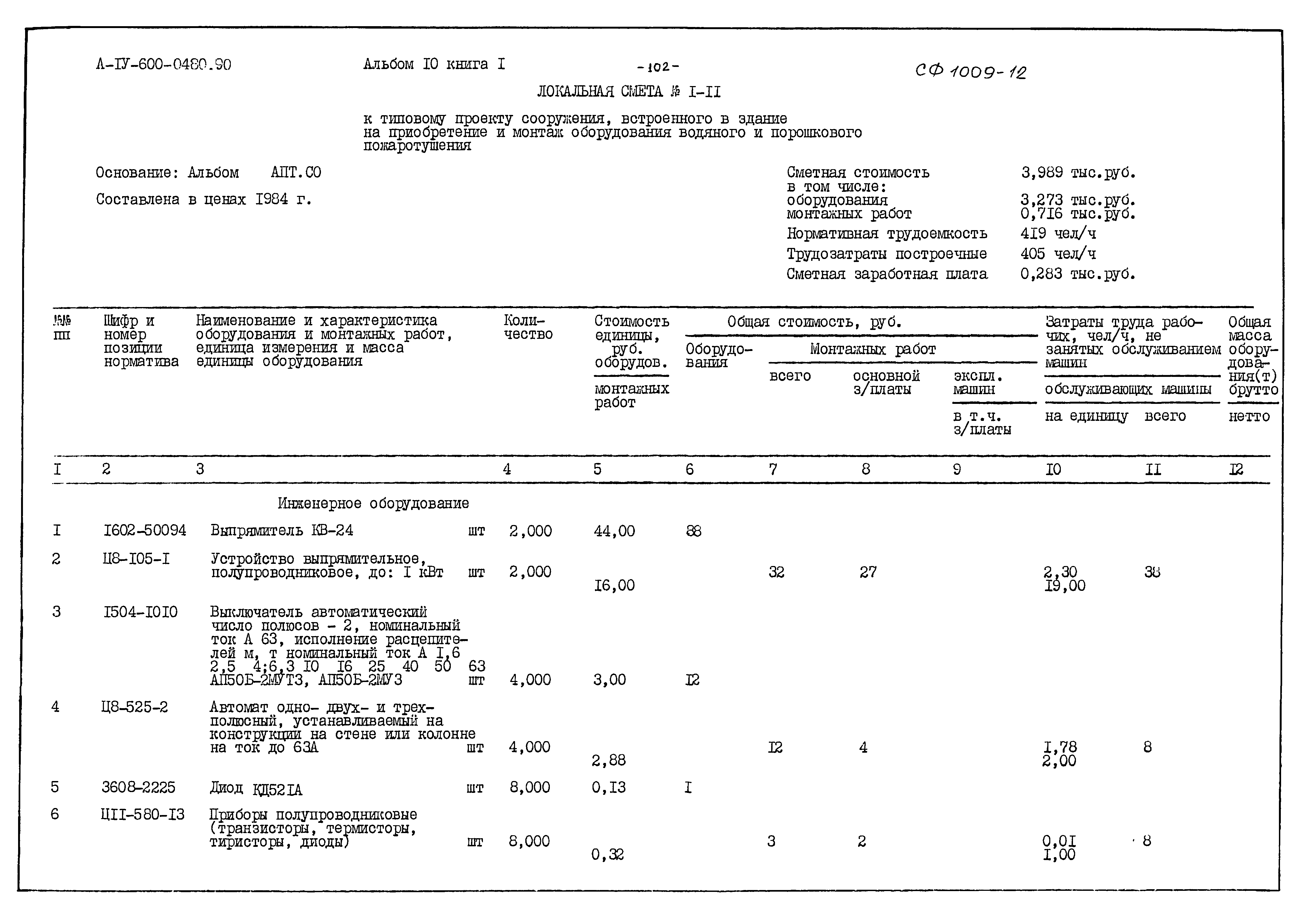 Типовые проектные решения А-IV-600-0480.90