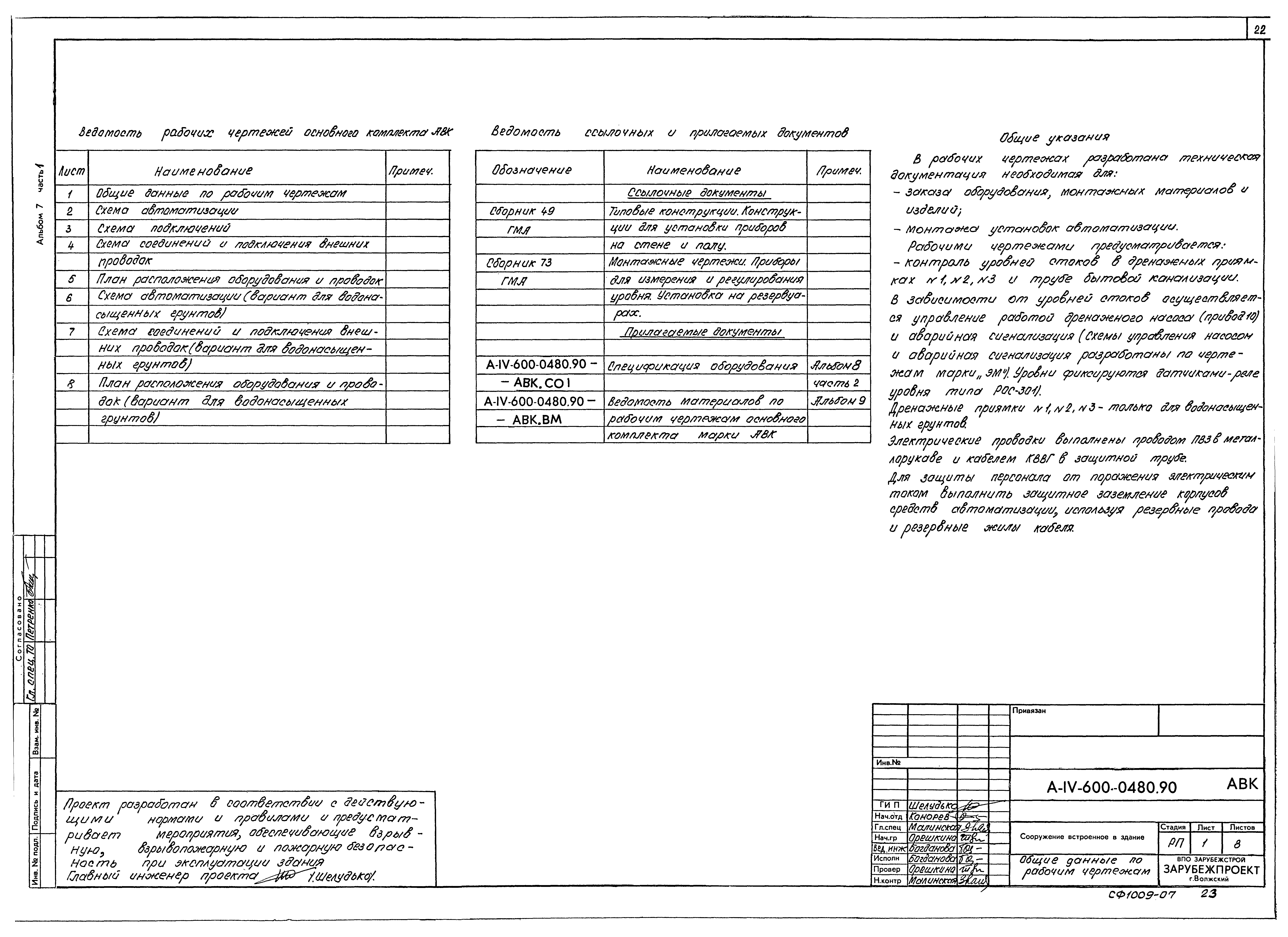 Типовые проектные решения А-IV-600-0480.90