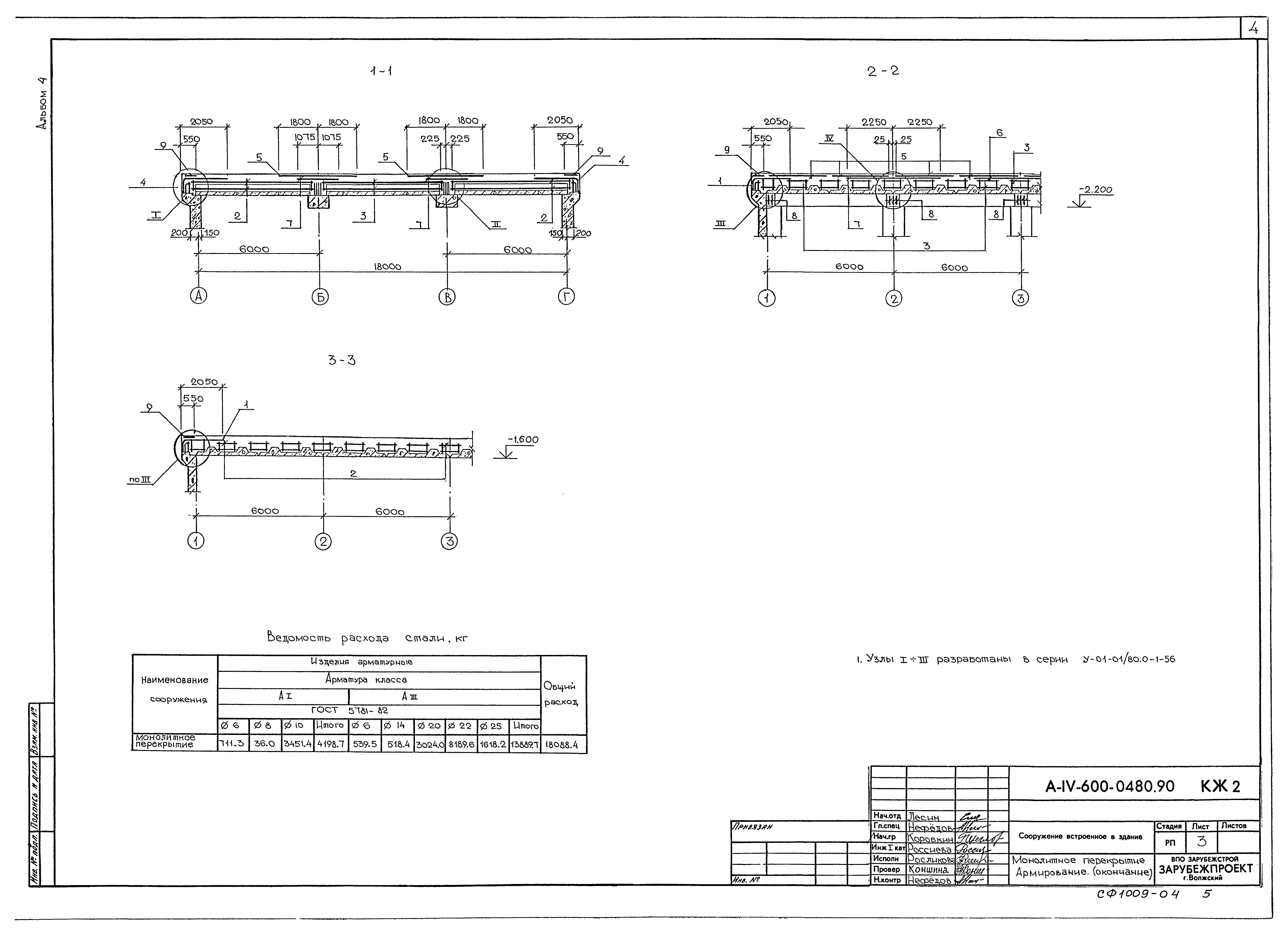 Типовые проектные решения А-IV-600-0480.90