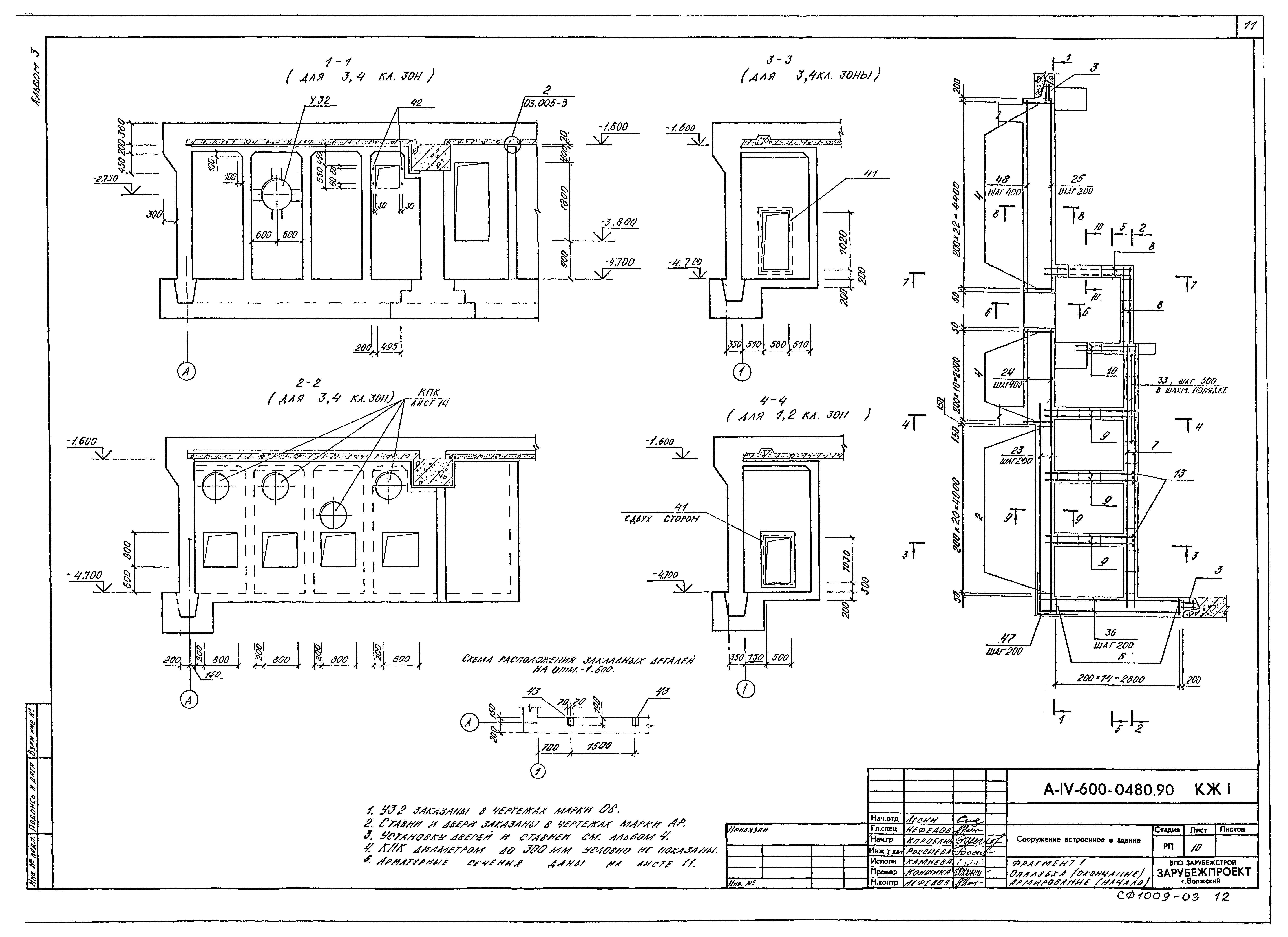 Типовые проектные решения А-IV-600-0480.90