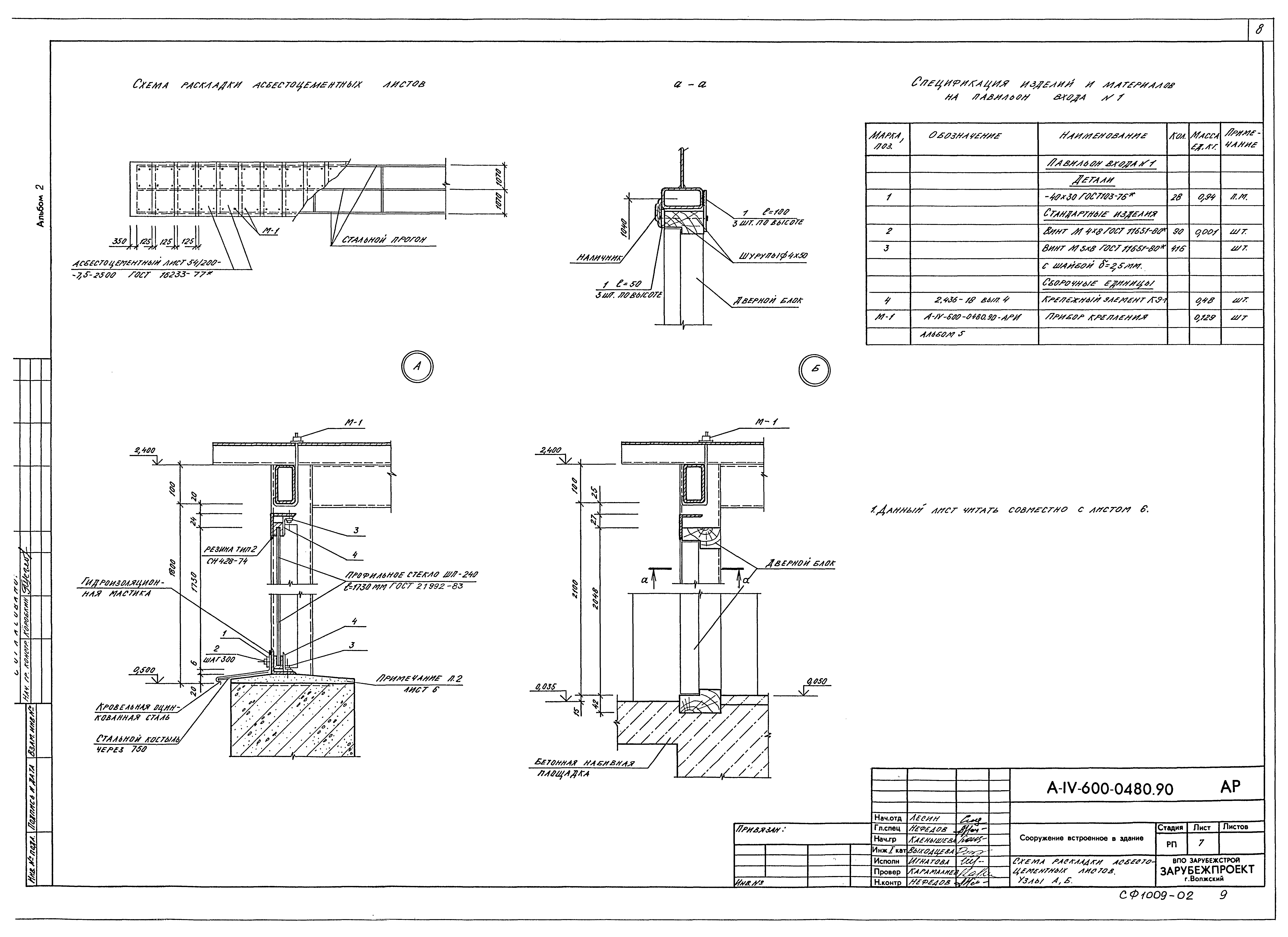 Типовые проектные решения А-IV-600-0480.90