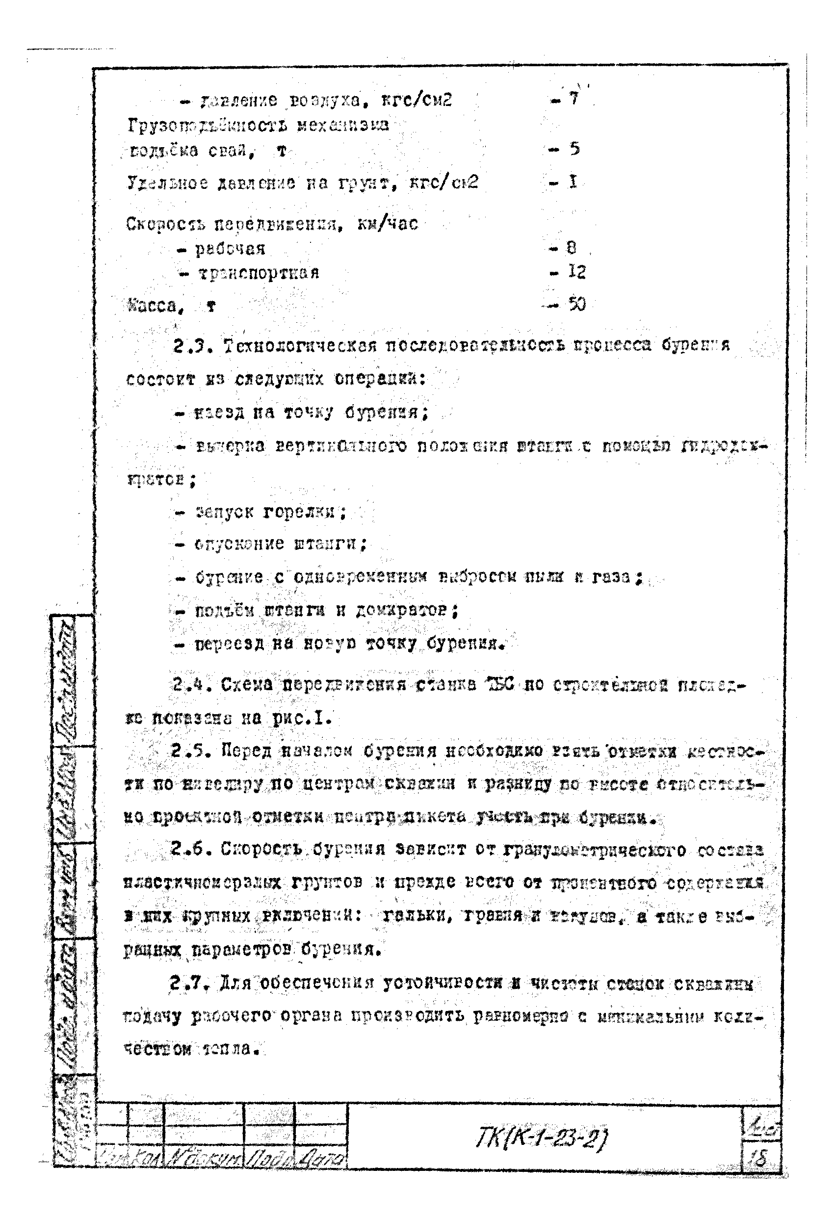 Технологическая карта К-1-23-2