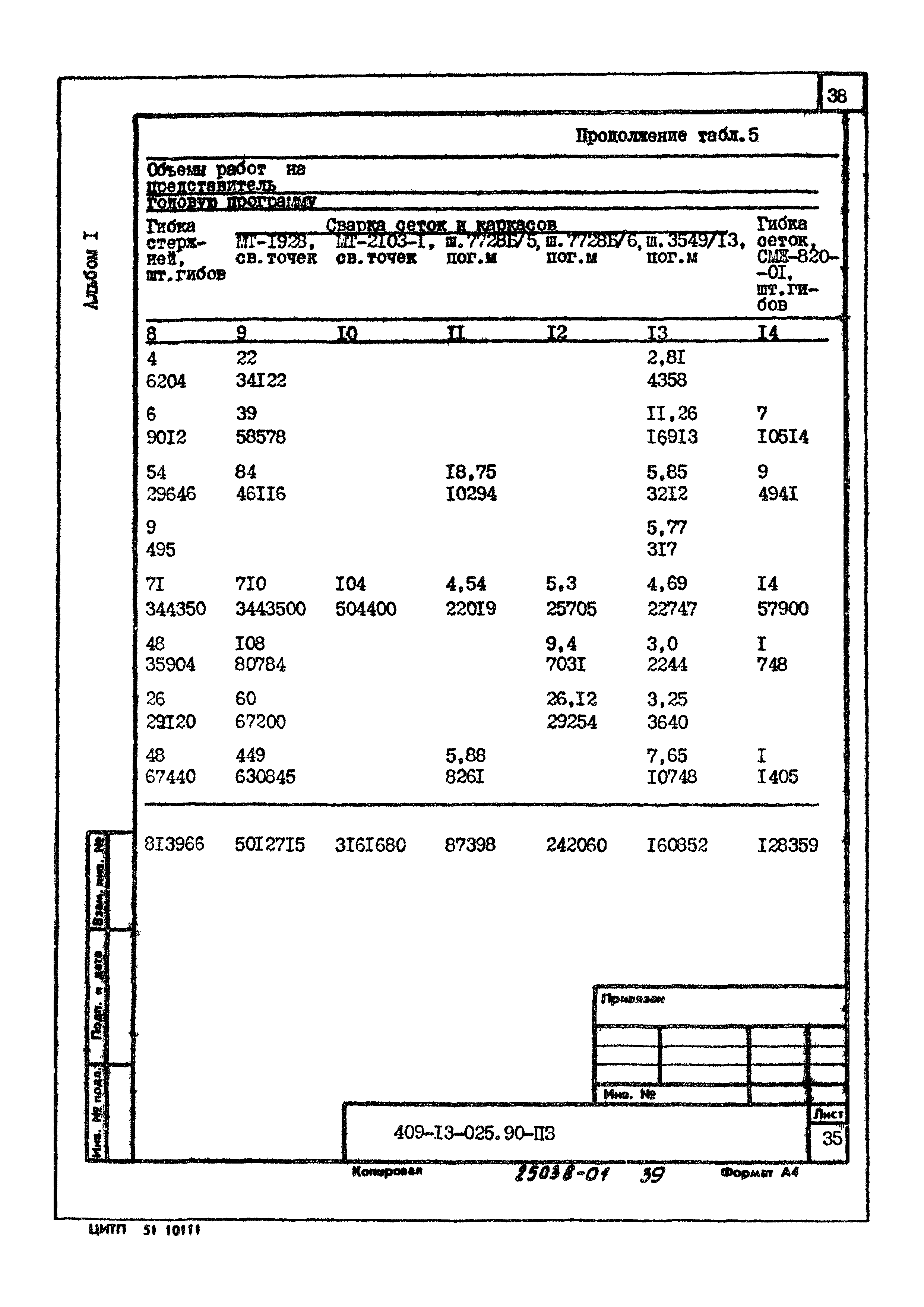 Типовые проектные решения 409-13-025.90