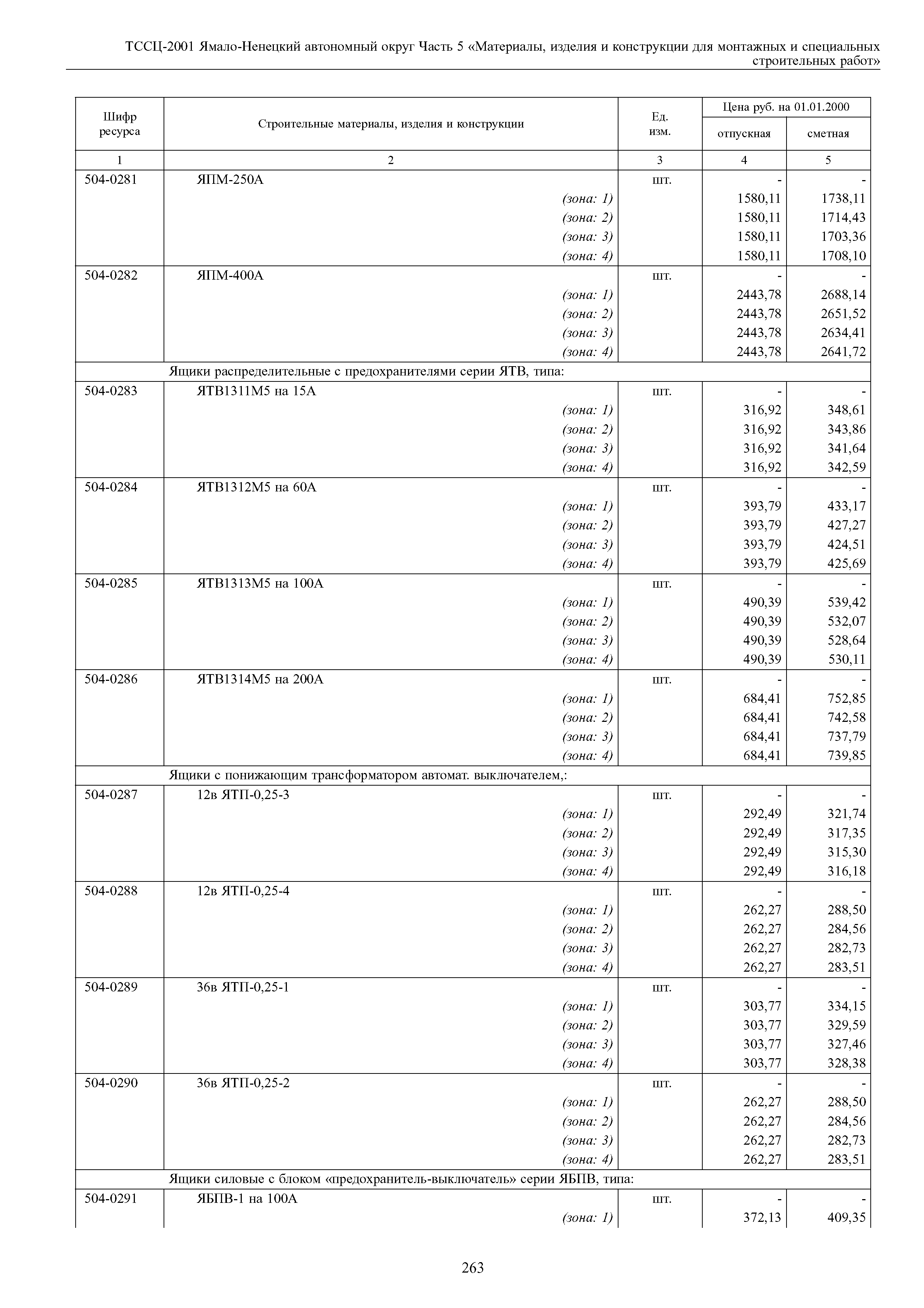 ТССЦ Ямало-Ненецкий автономный округ 05-2001