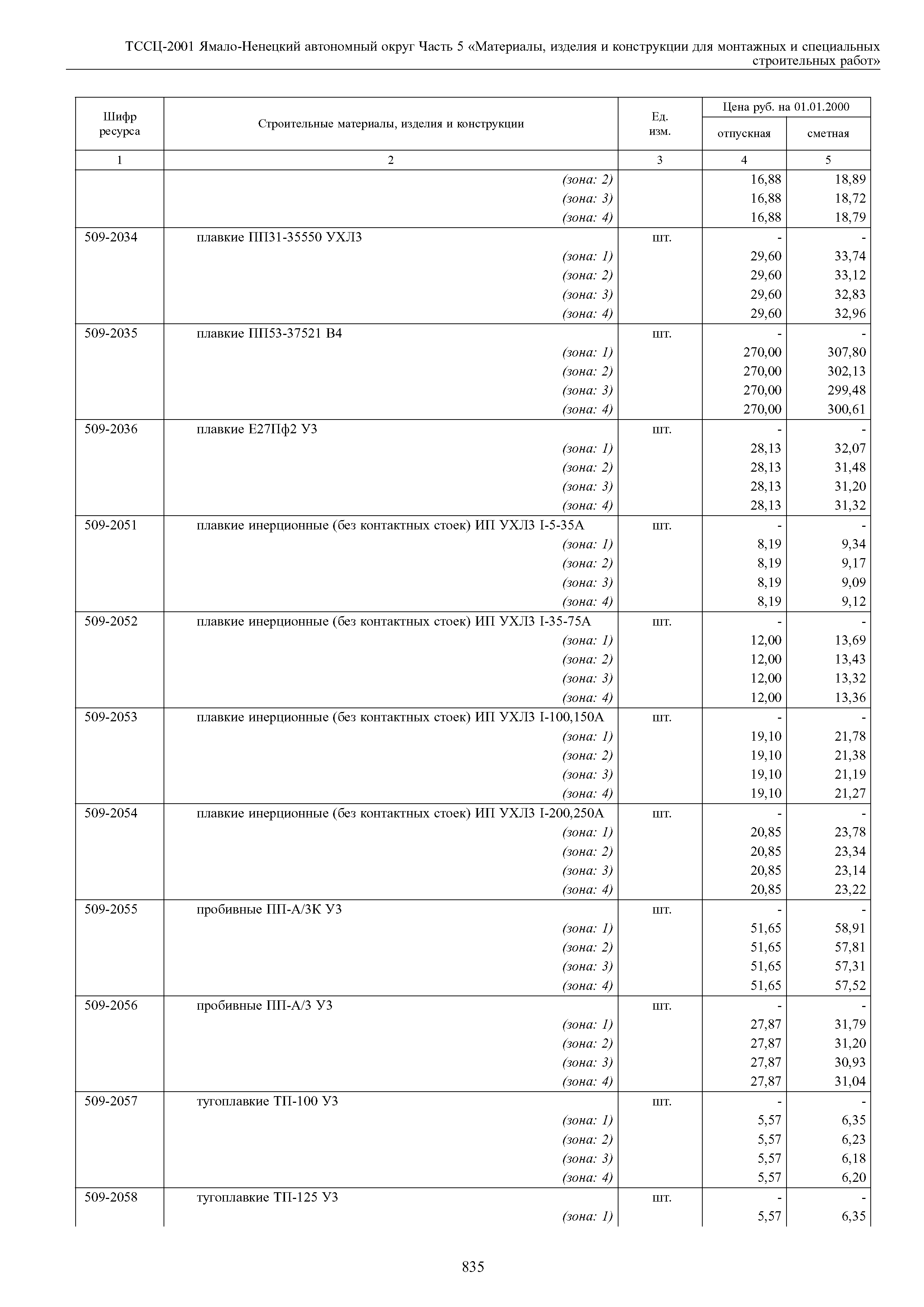 ТССЦ Ямало-Ненецкий автономный округ 05-2001