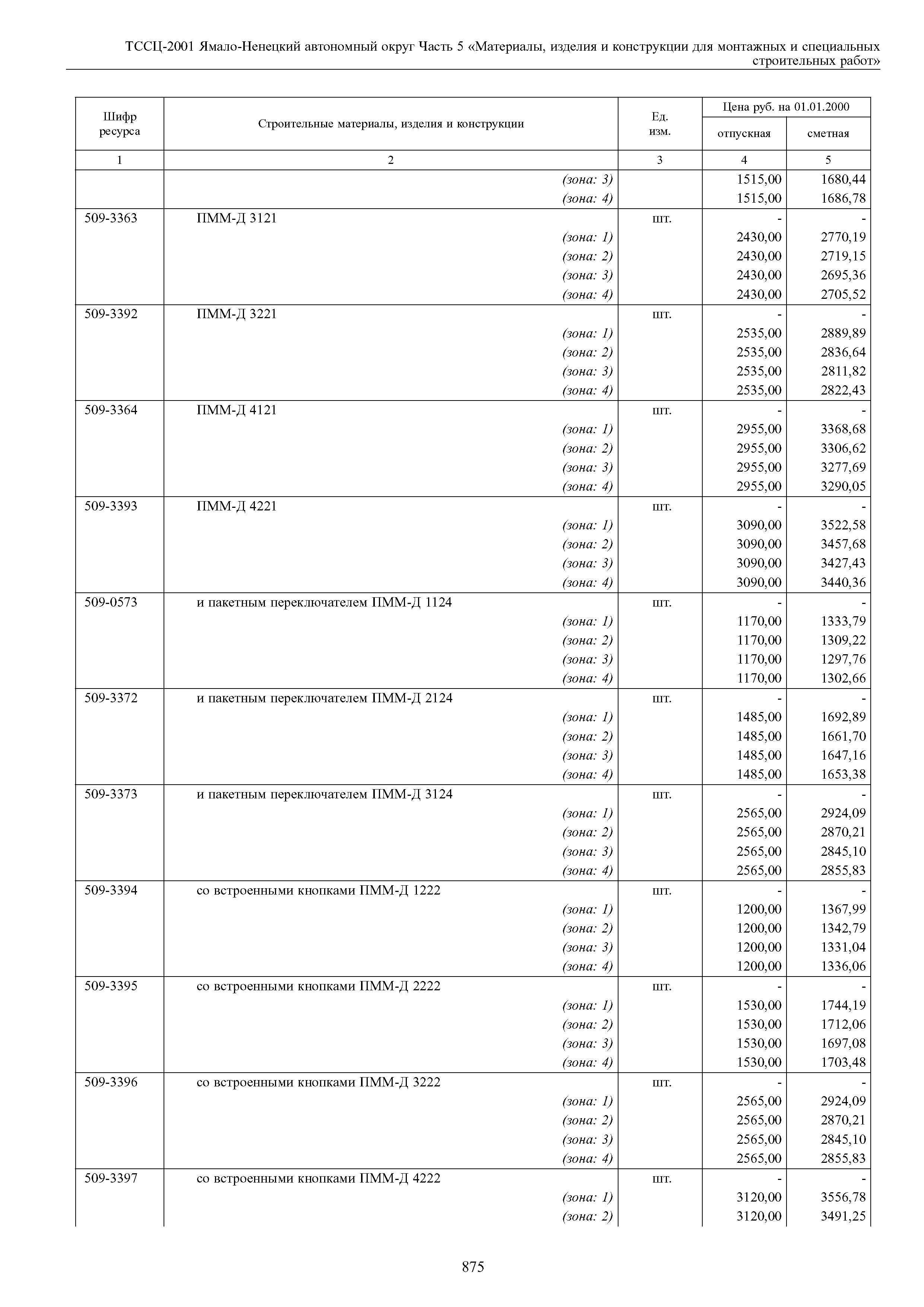 ТССЦ Ямало-Ненецкий автономный округ 05-2001