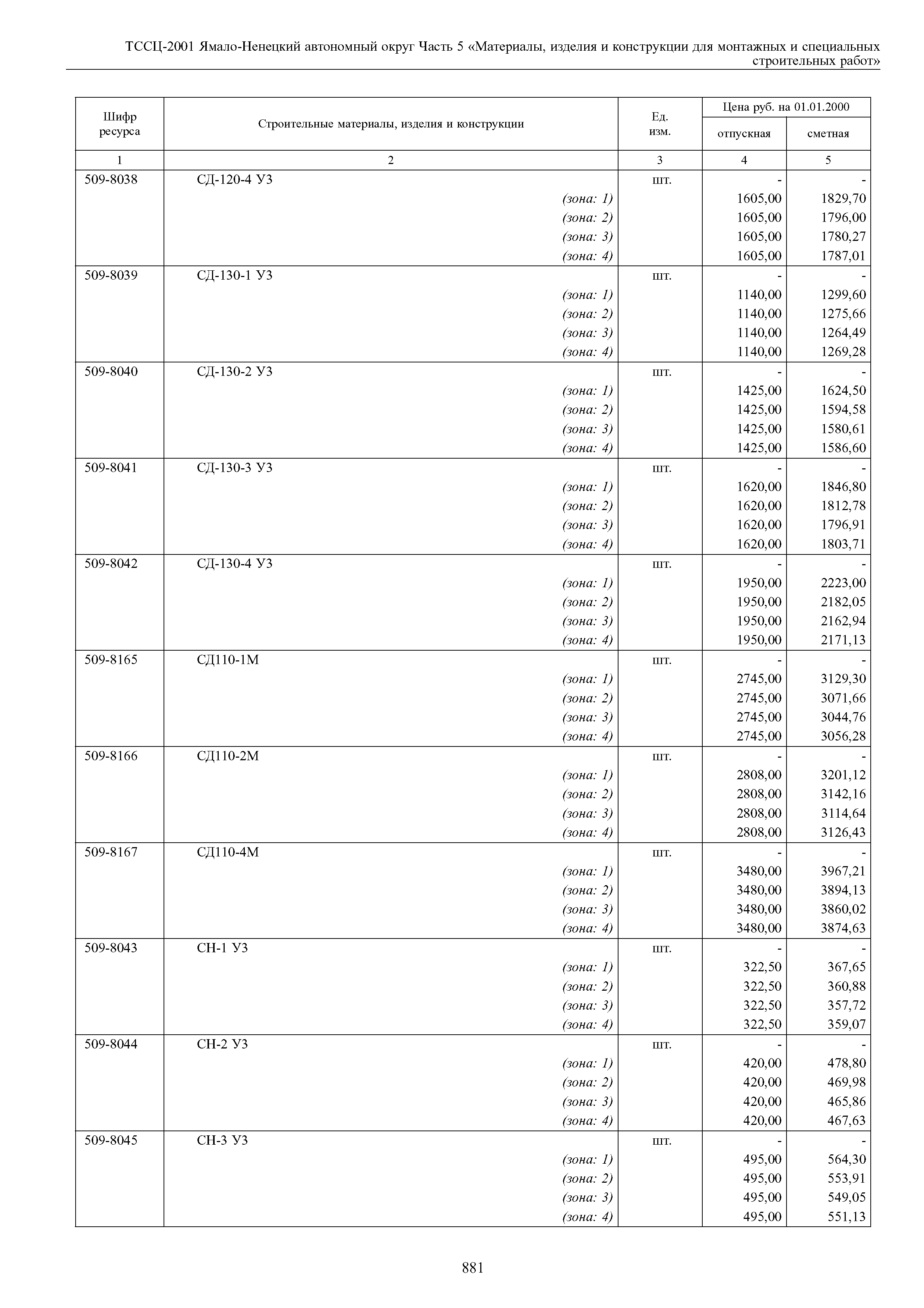 ТССЦ Ямало-Ненецкий автономный округ 05-2001