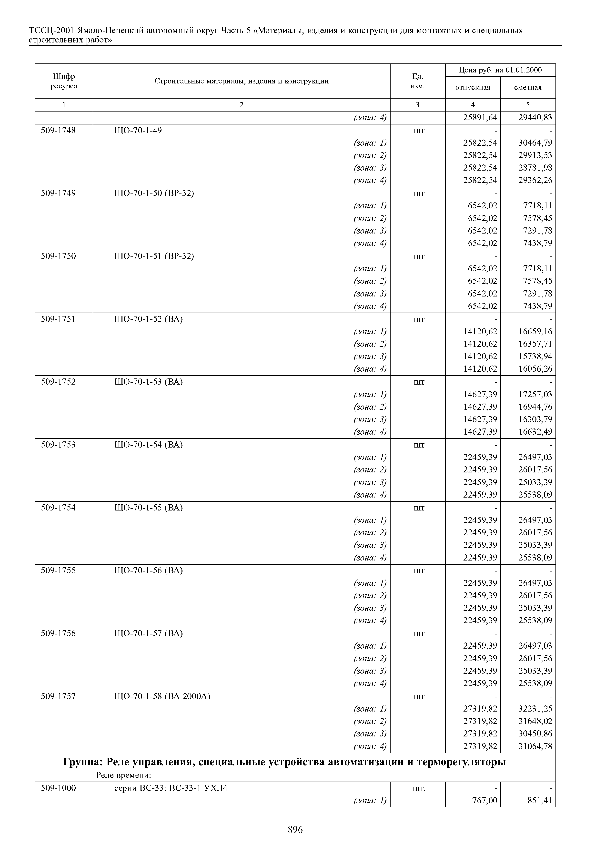 ТССЦ Ямало-Ненецкий автономный округ 05-2001