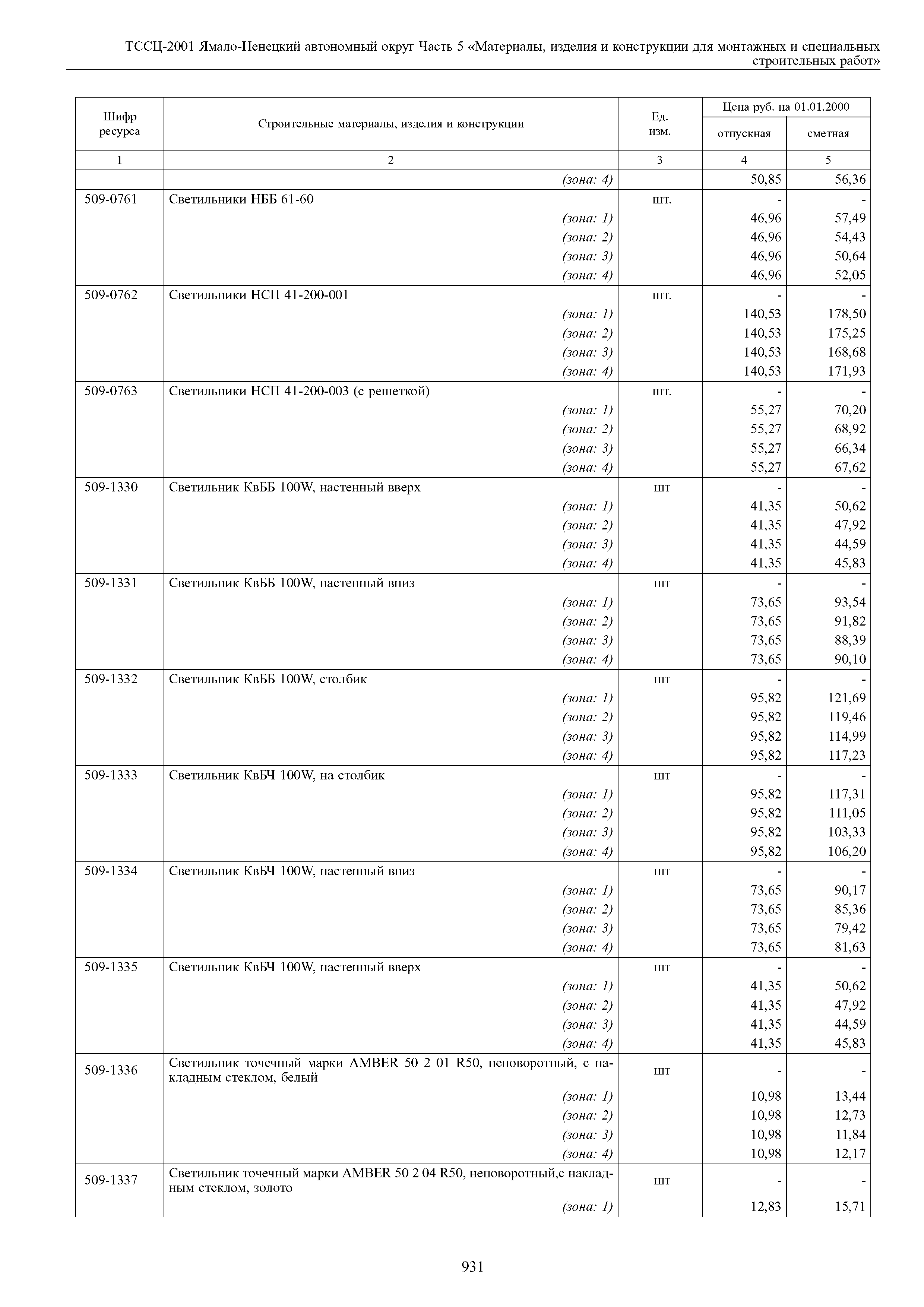 ТССЦ Ямало-Ненецкий автономный округ 05-2001