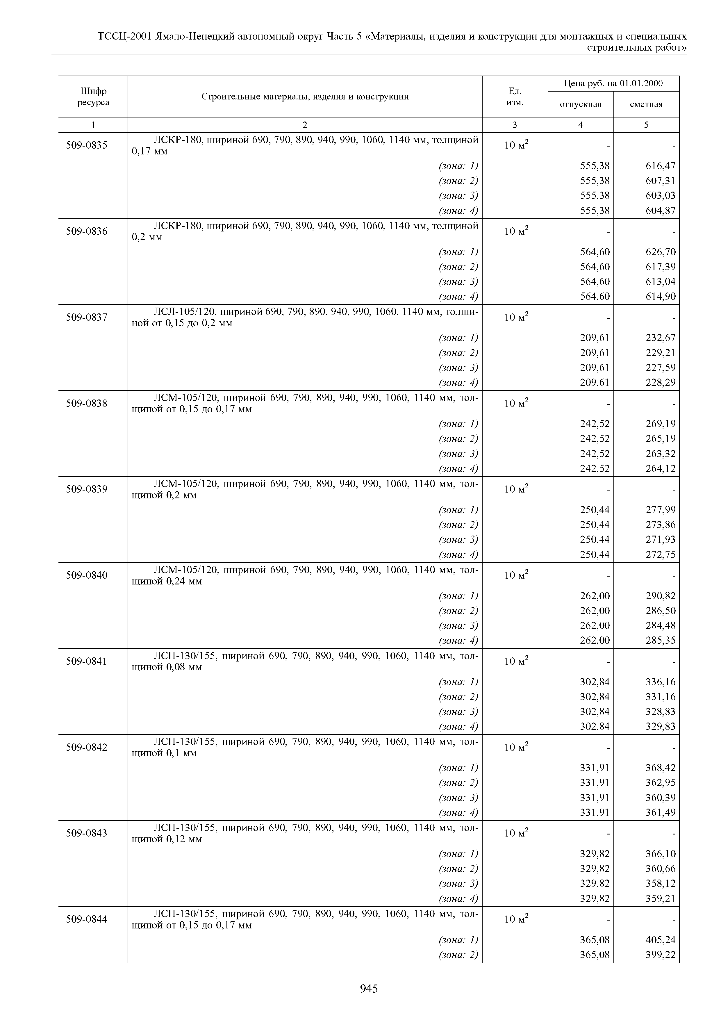 ТССЦ Ямало-Ненецкий автономный округ 05-2001