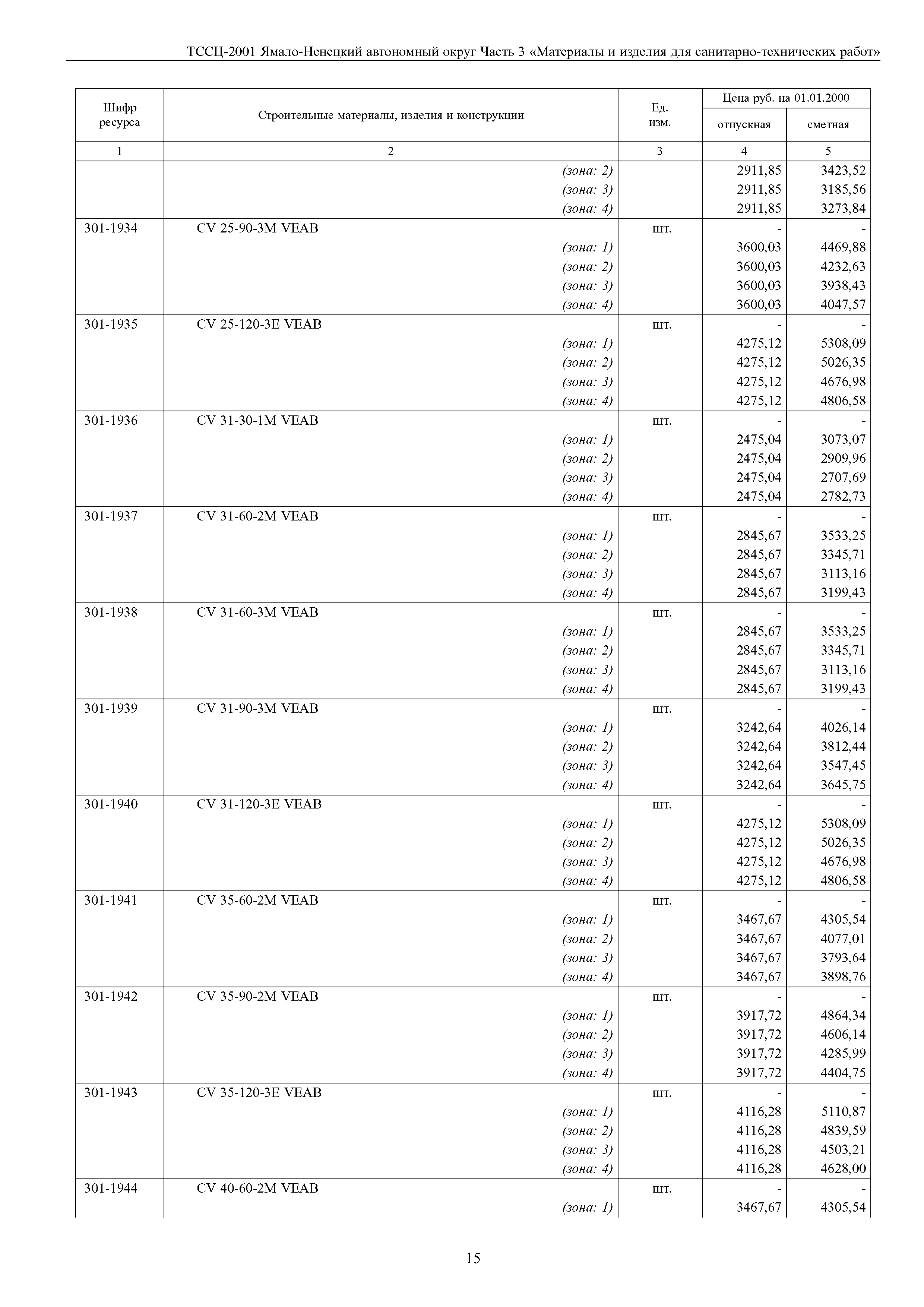 ТССЦ Ямало-Ненецкий автономный округ 03-2001