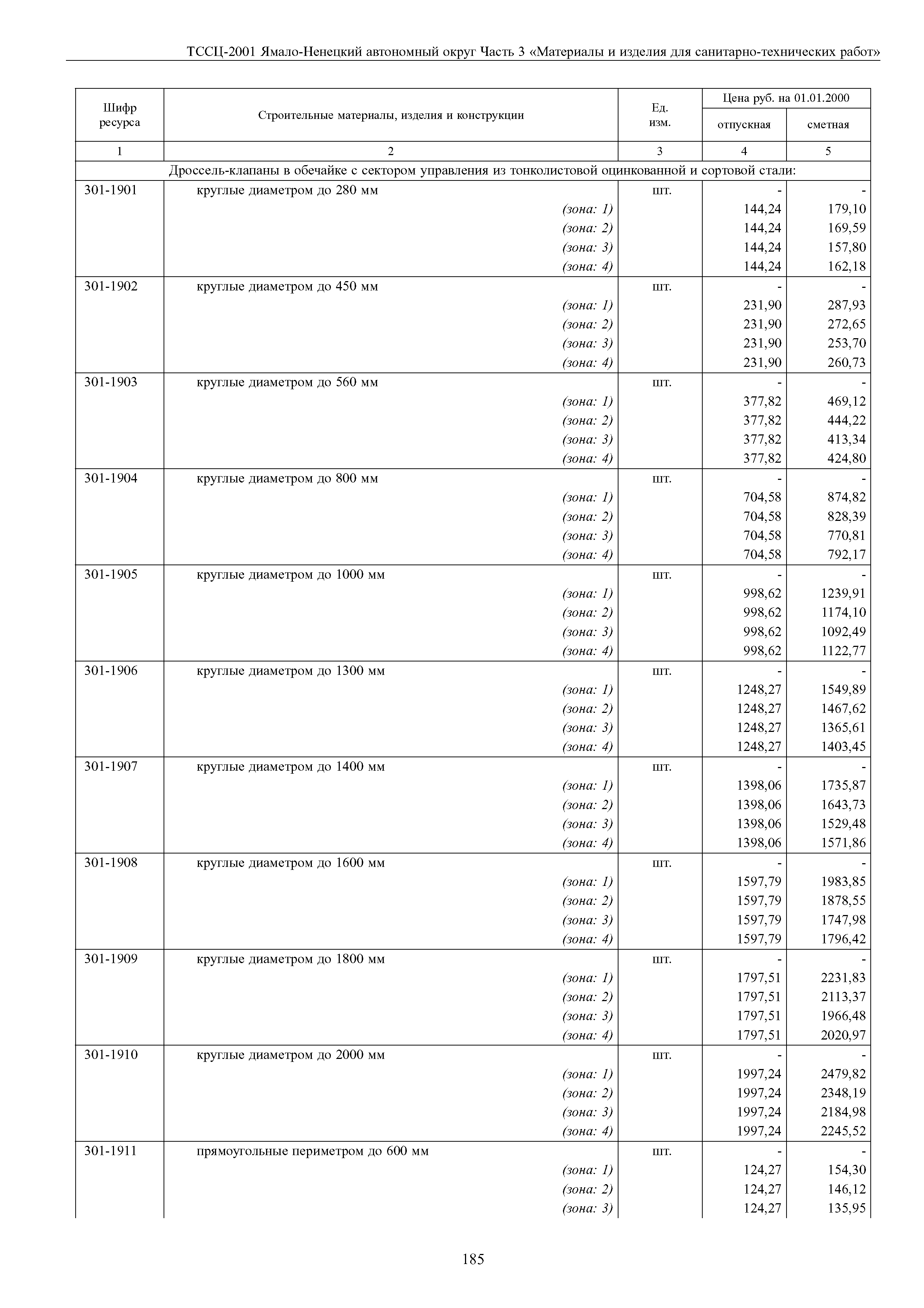 ТССЦ Ямало-Ненецкий автономный округ 03-2001