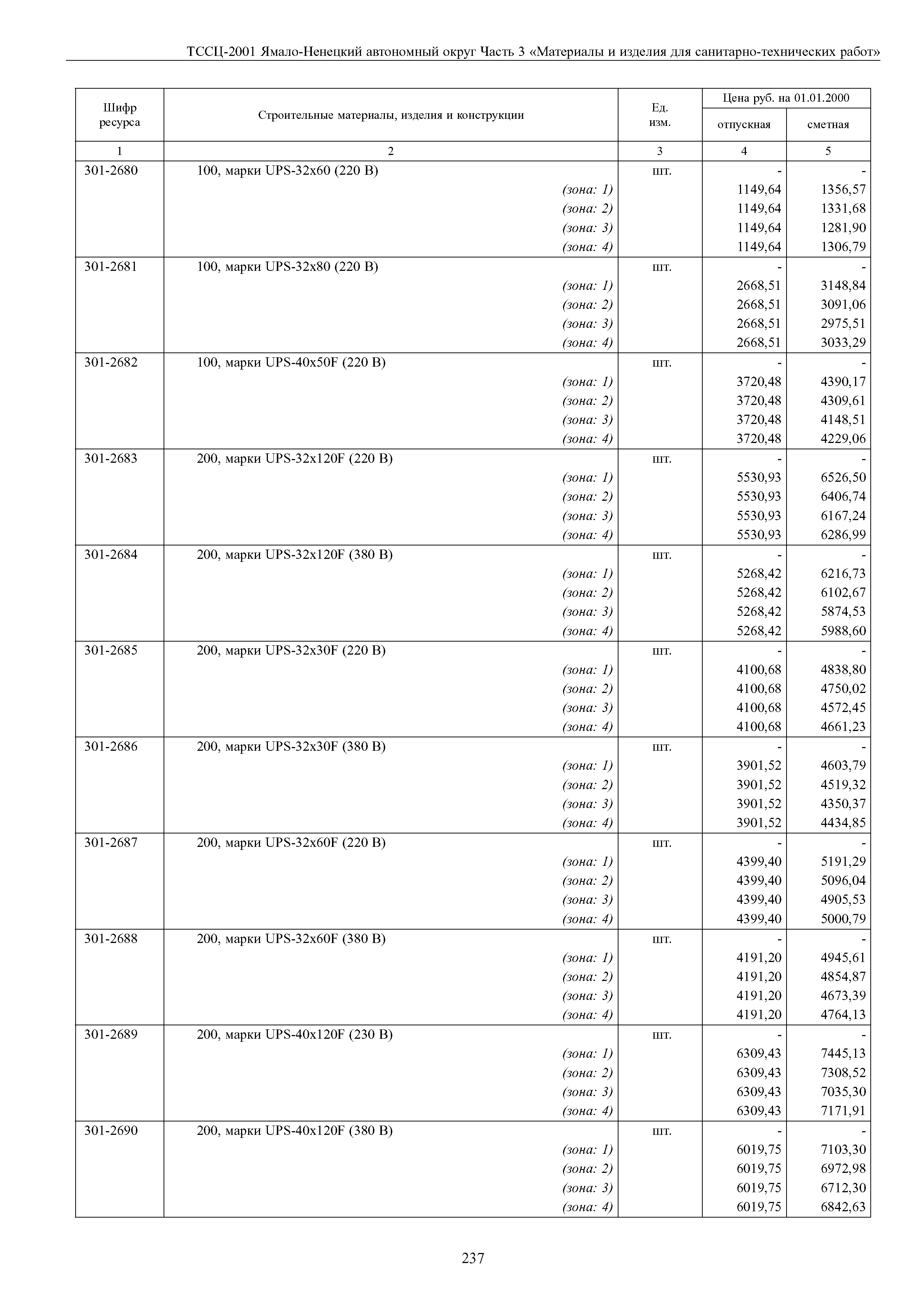 ТССЦ Ямало-Ненецкий автономный округ 03-2001