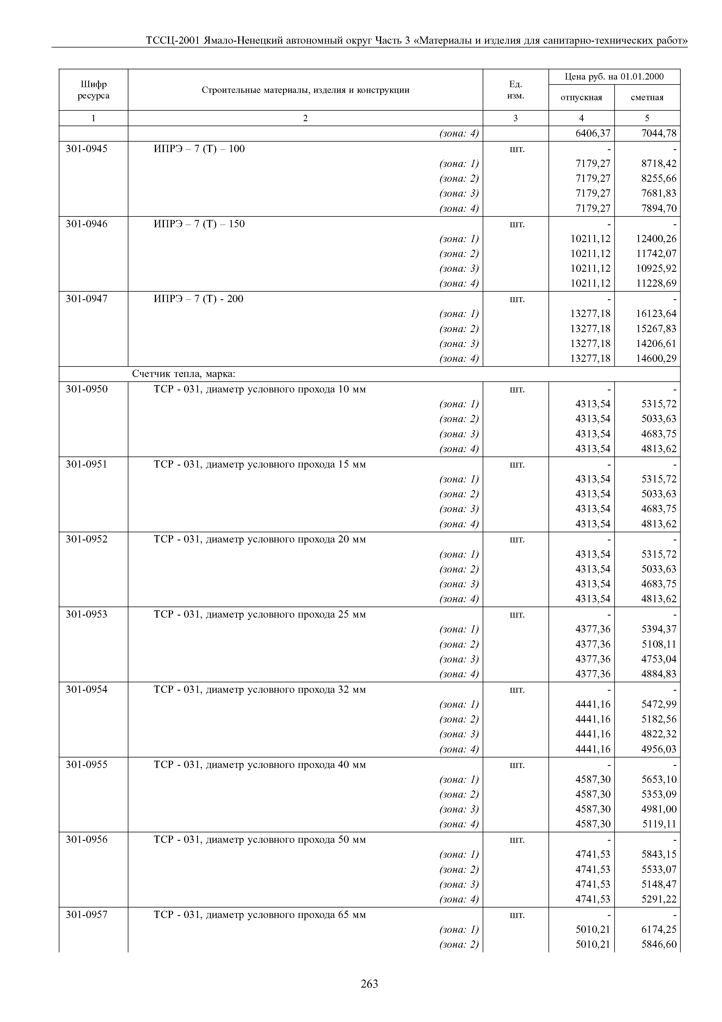 ТССЦ Ямало-Ненецкий автономный округ 03-2001