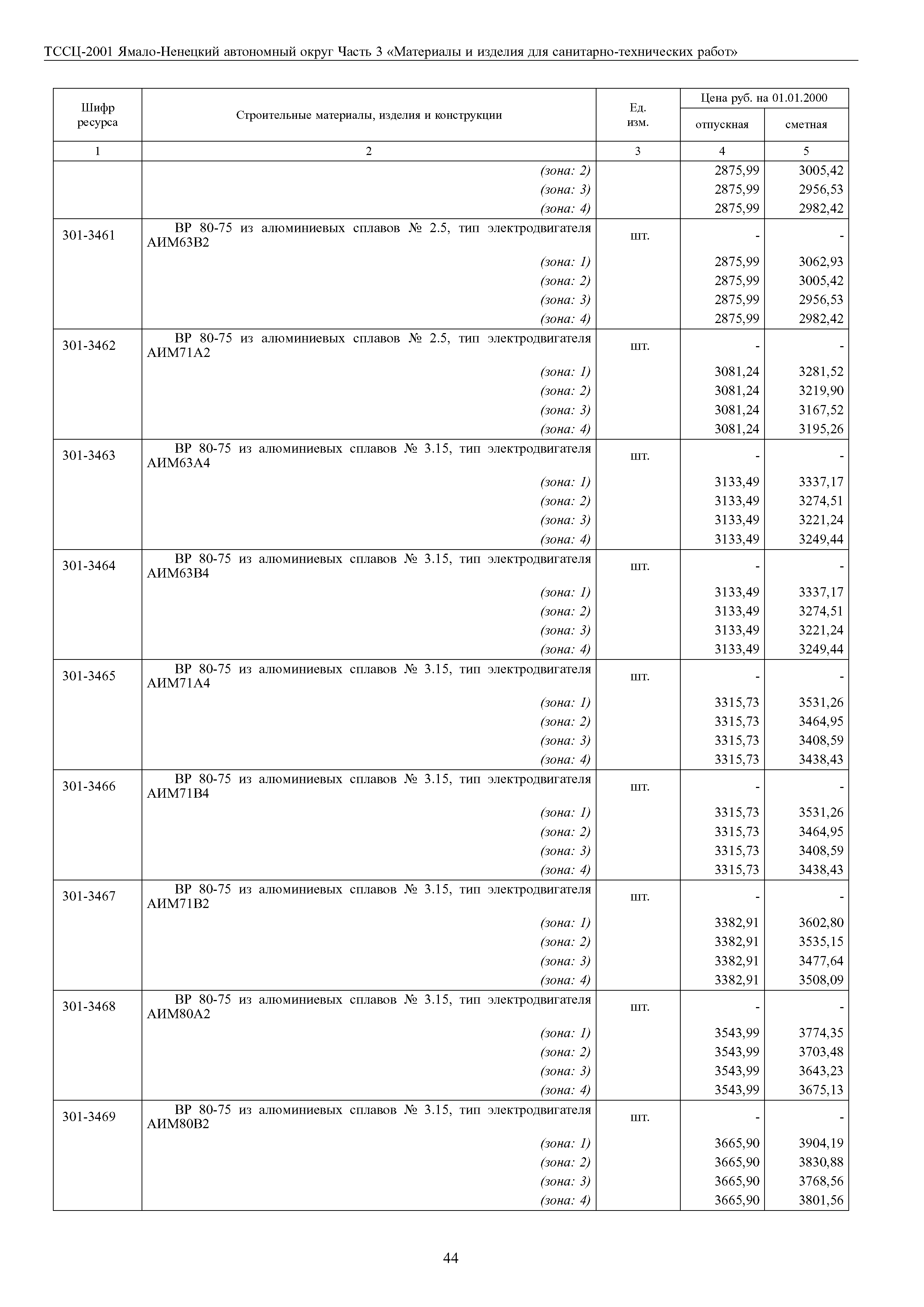 ТССЦ Ямало-Ненецкий автономный округ 03-2001