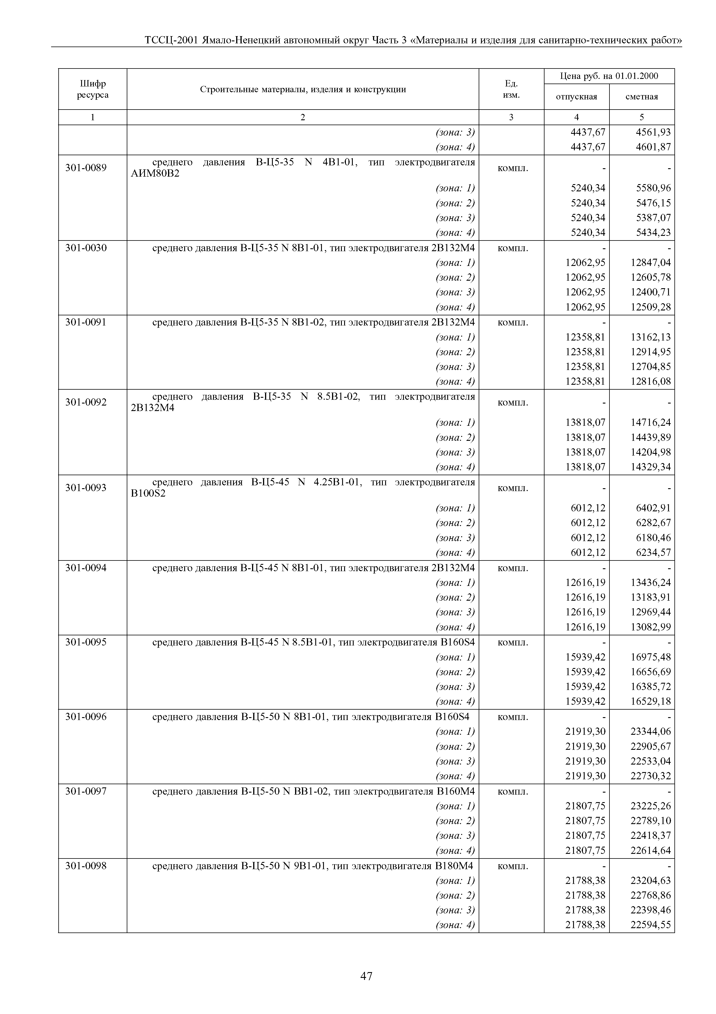 ТССЦ Ямало-Ненецкий автономный округ 03-2001