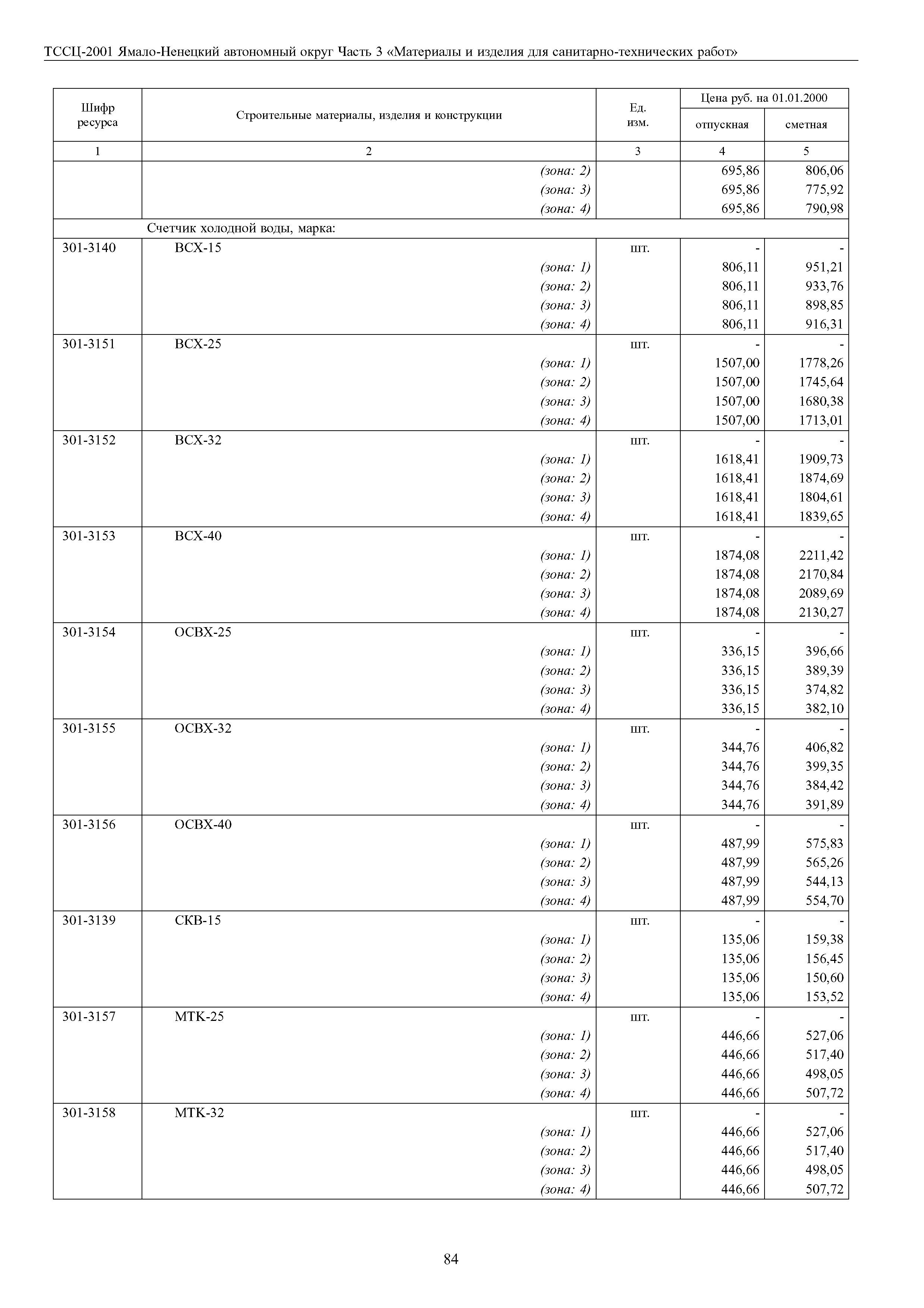 ТССЦ Ямало-Ненецкий автономный округ 03-2001