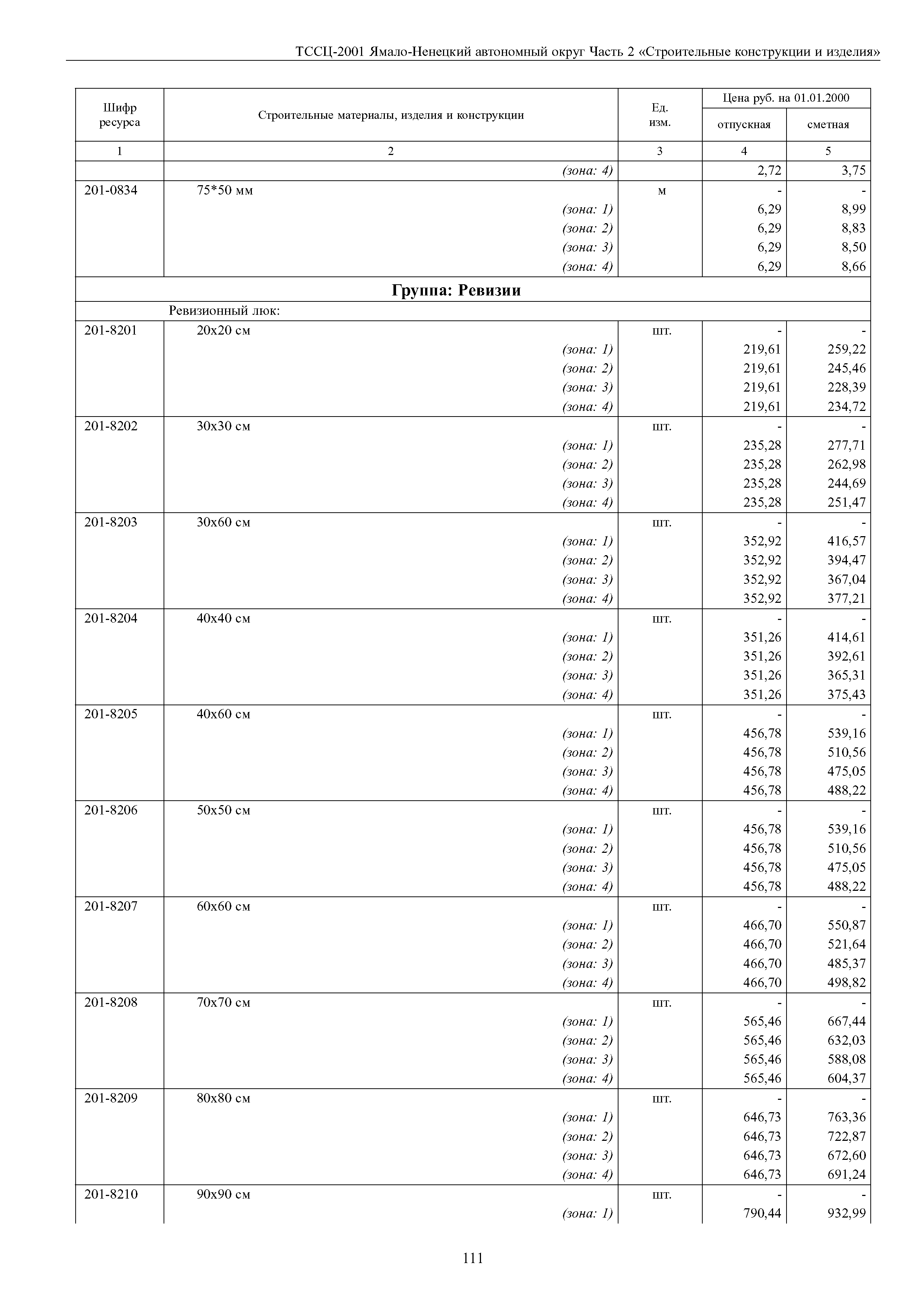 ТССЦ Ямало-Ненецкий автономный округ 02-2001