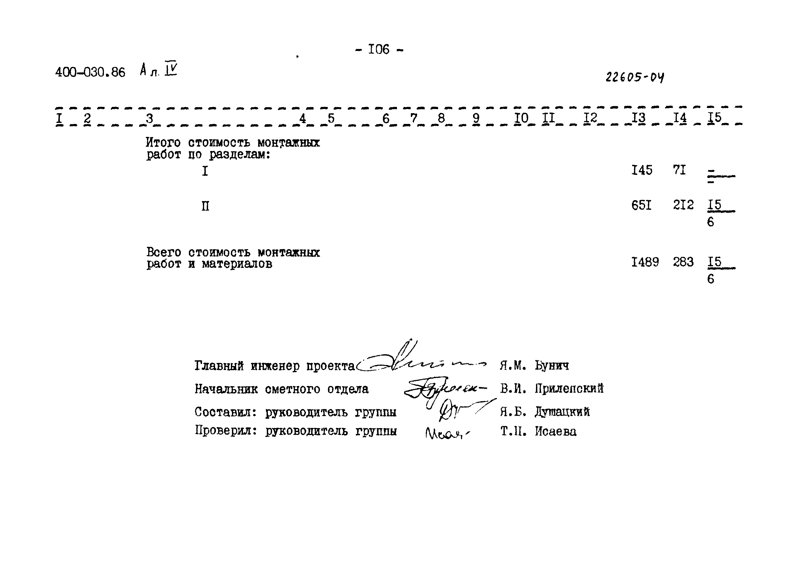 Типовые проектные решения 400-030.86