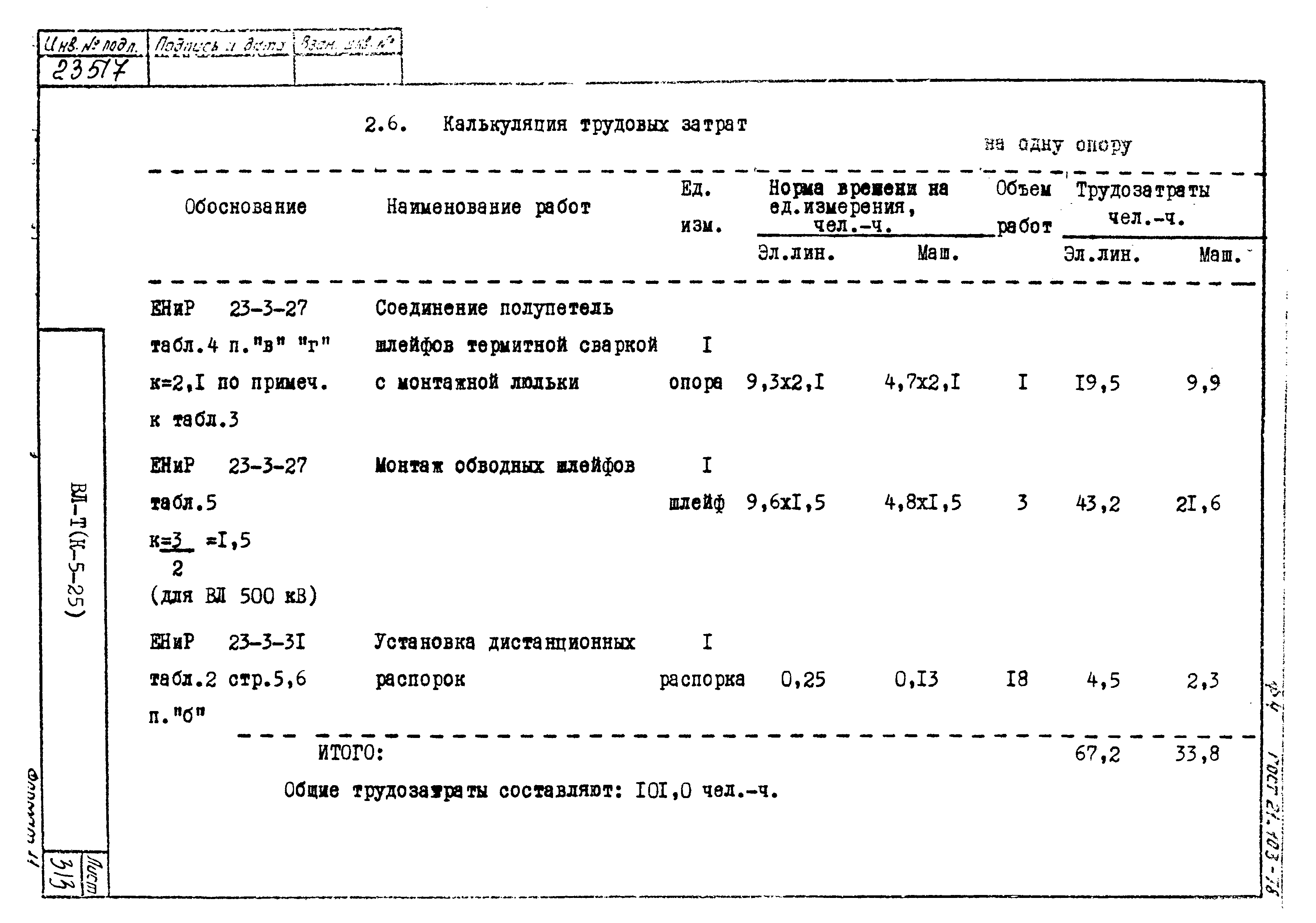 Технологическая карта К-5-25-32