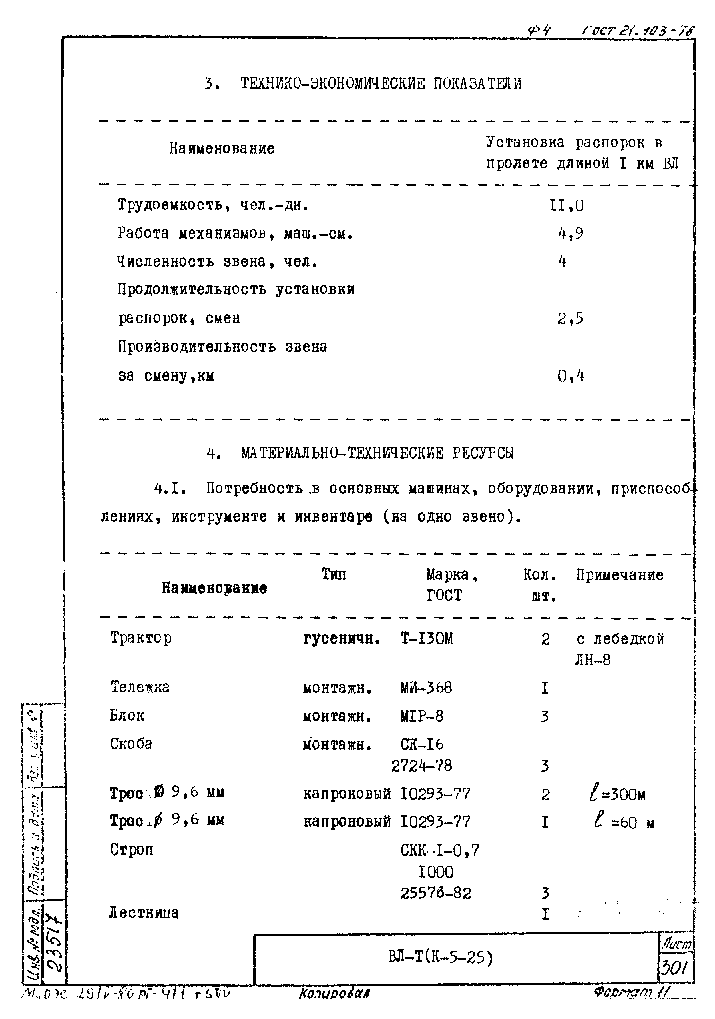 Технологическая карта К-5-25-30