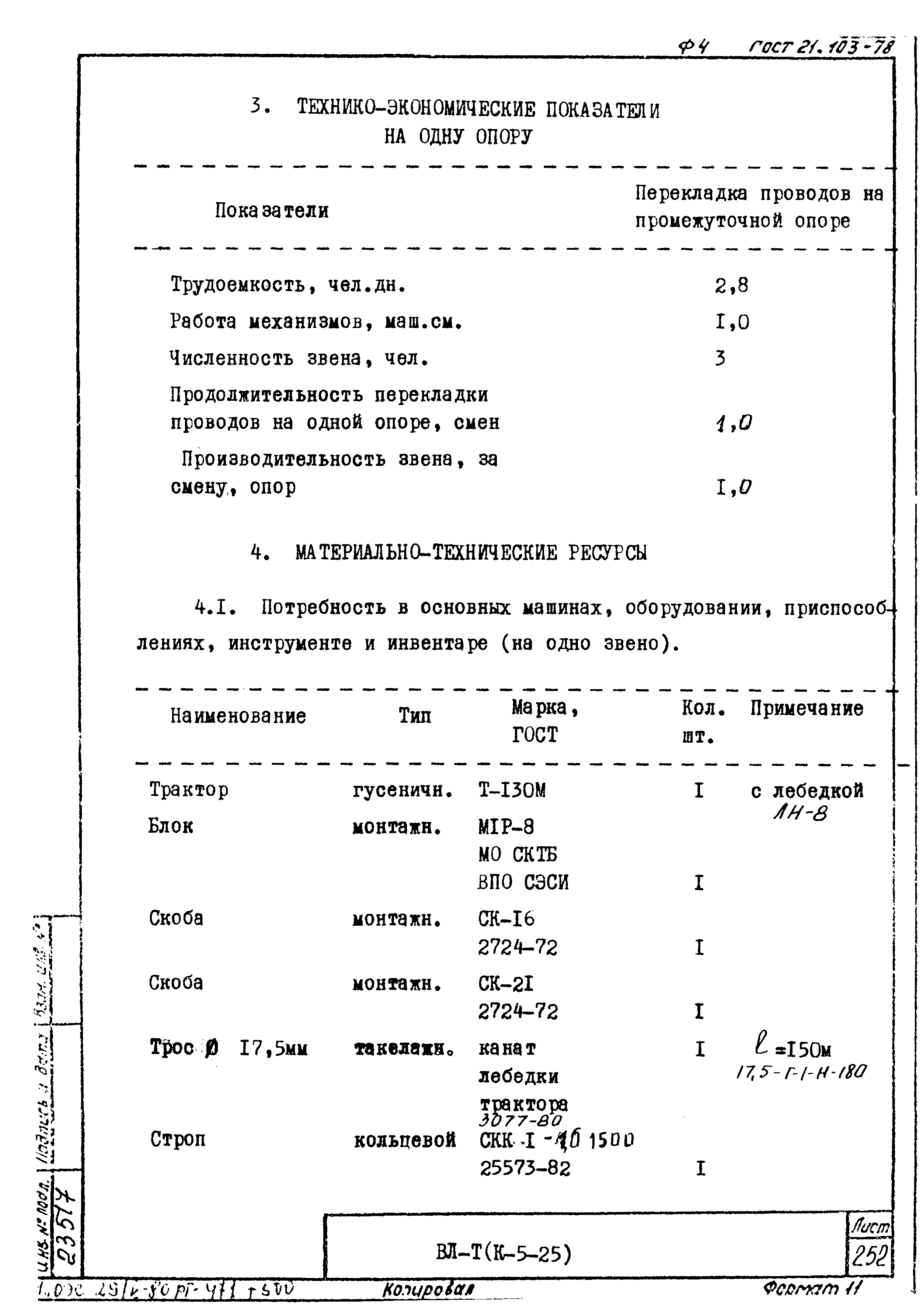 Технологическая карта К-5-25-23