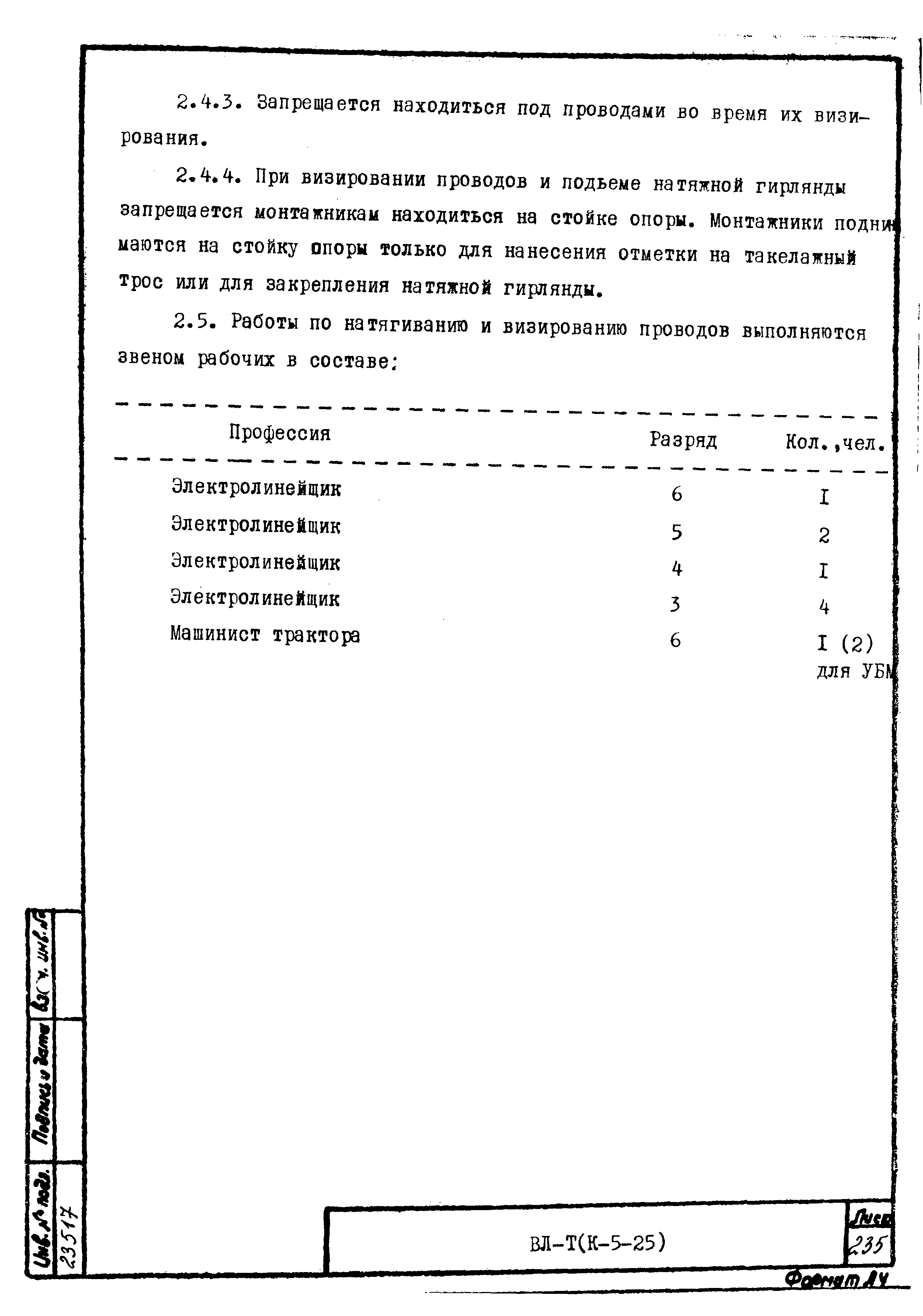 Технологическая карта К-5-25-21