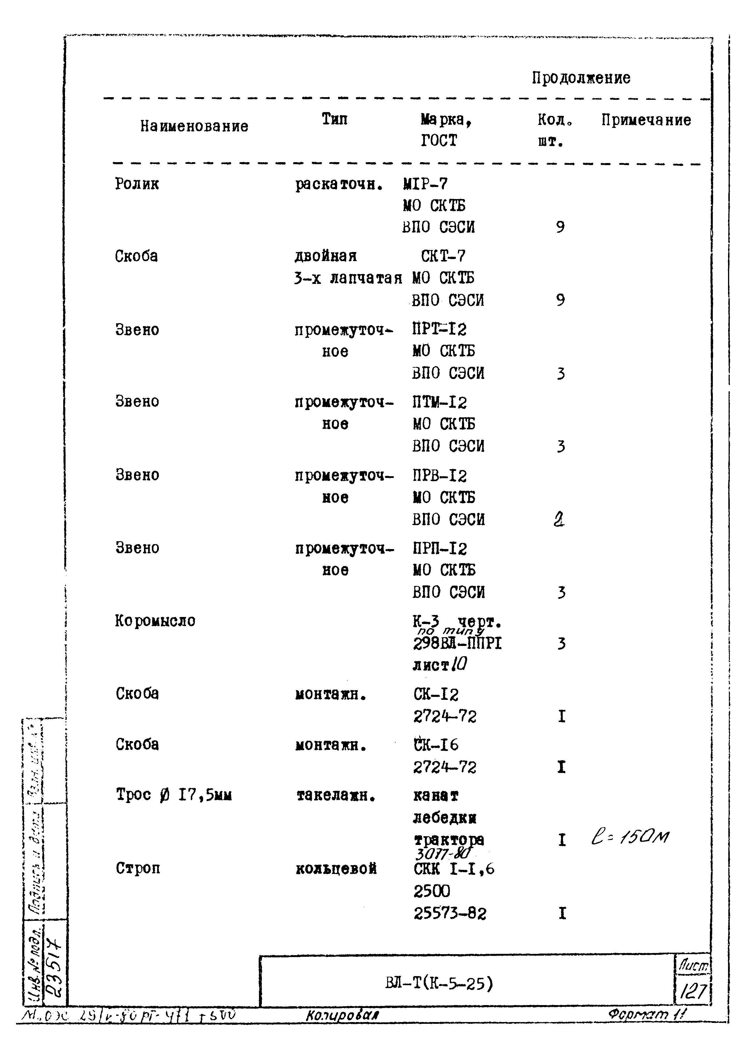 Технологическая карта К-5-25-12