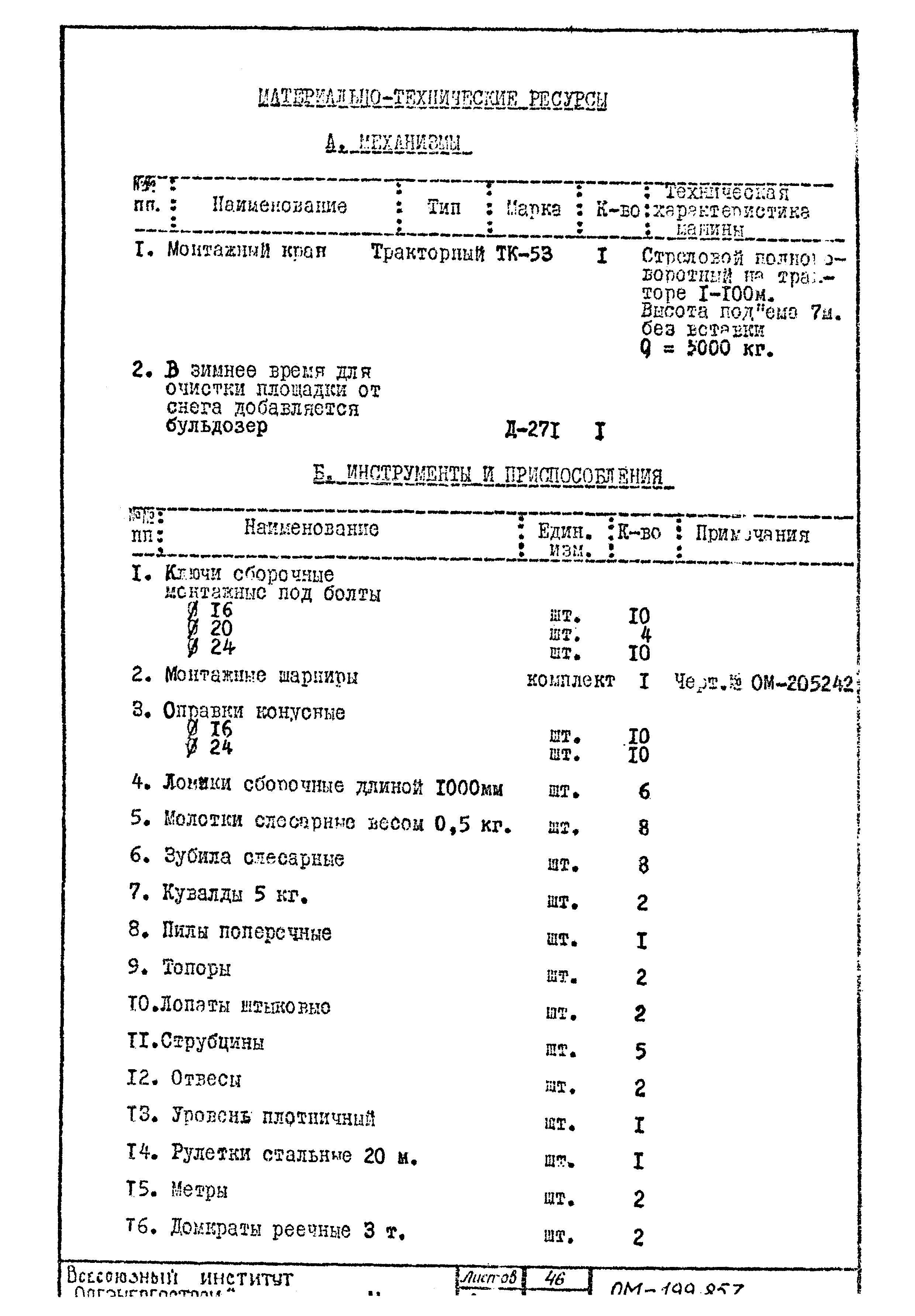 Технологические карты К-II-26-3