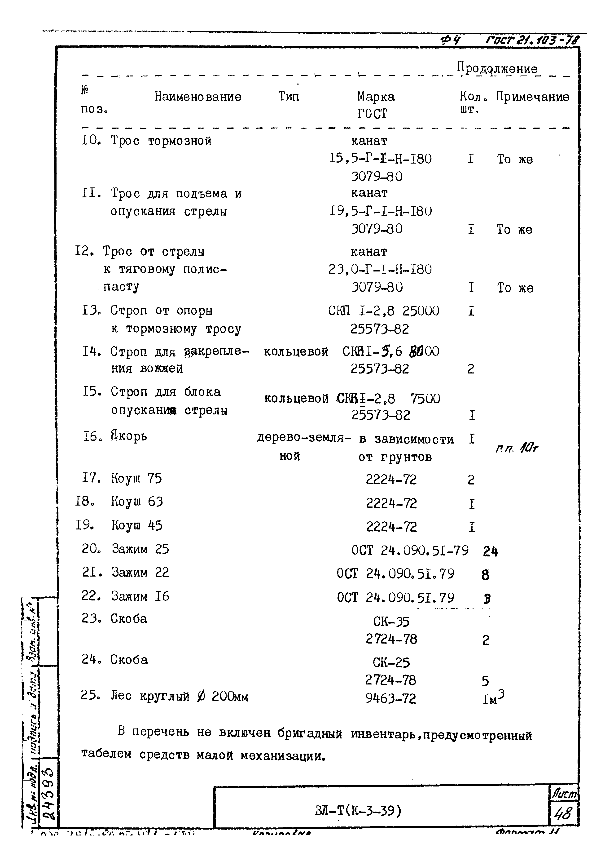 Технологические карты К-3-39-3