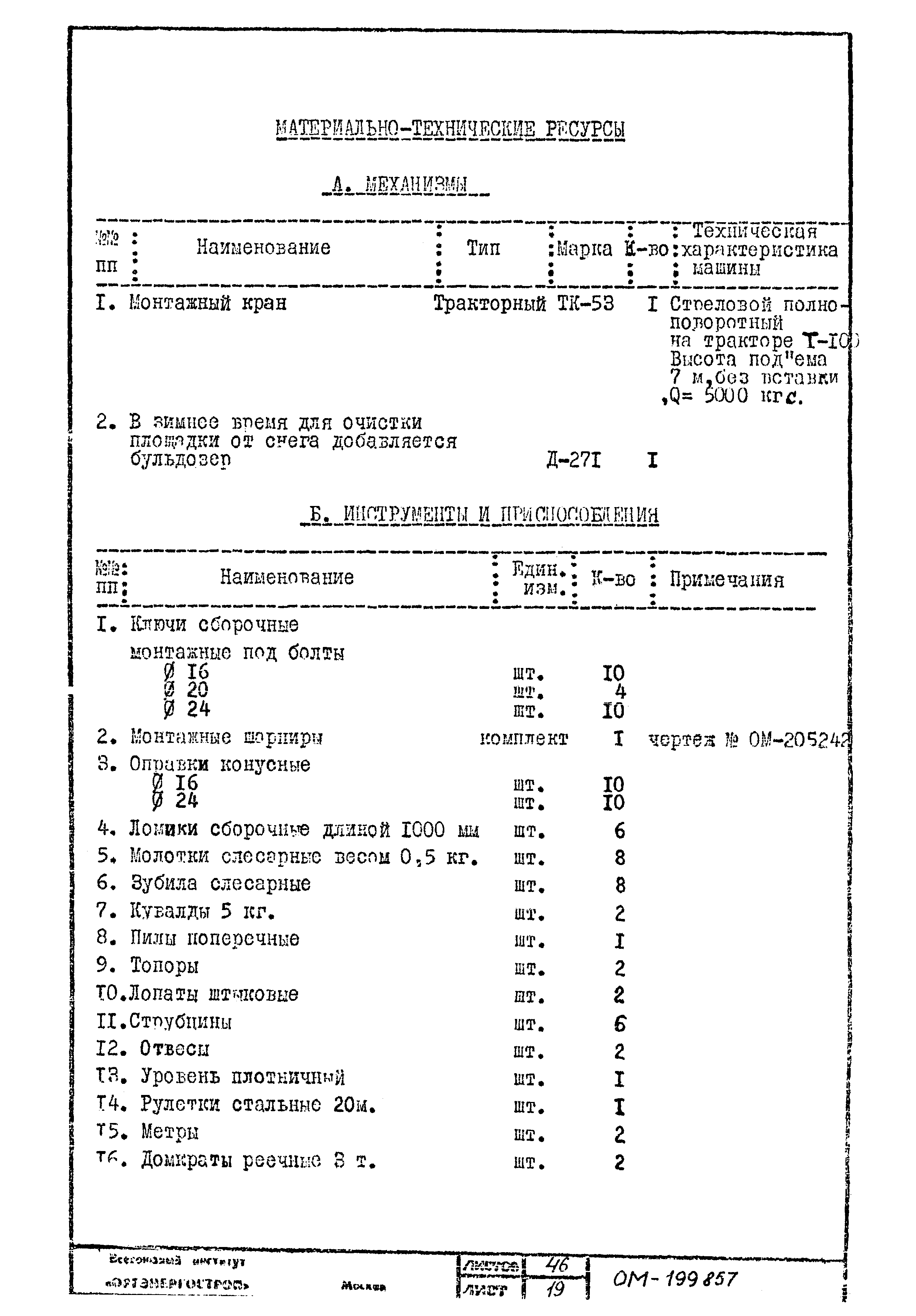 Технологические карты К-II-26-1