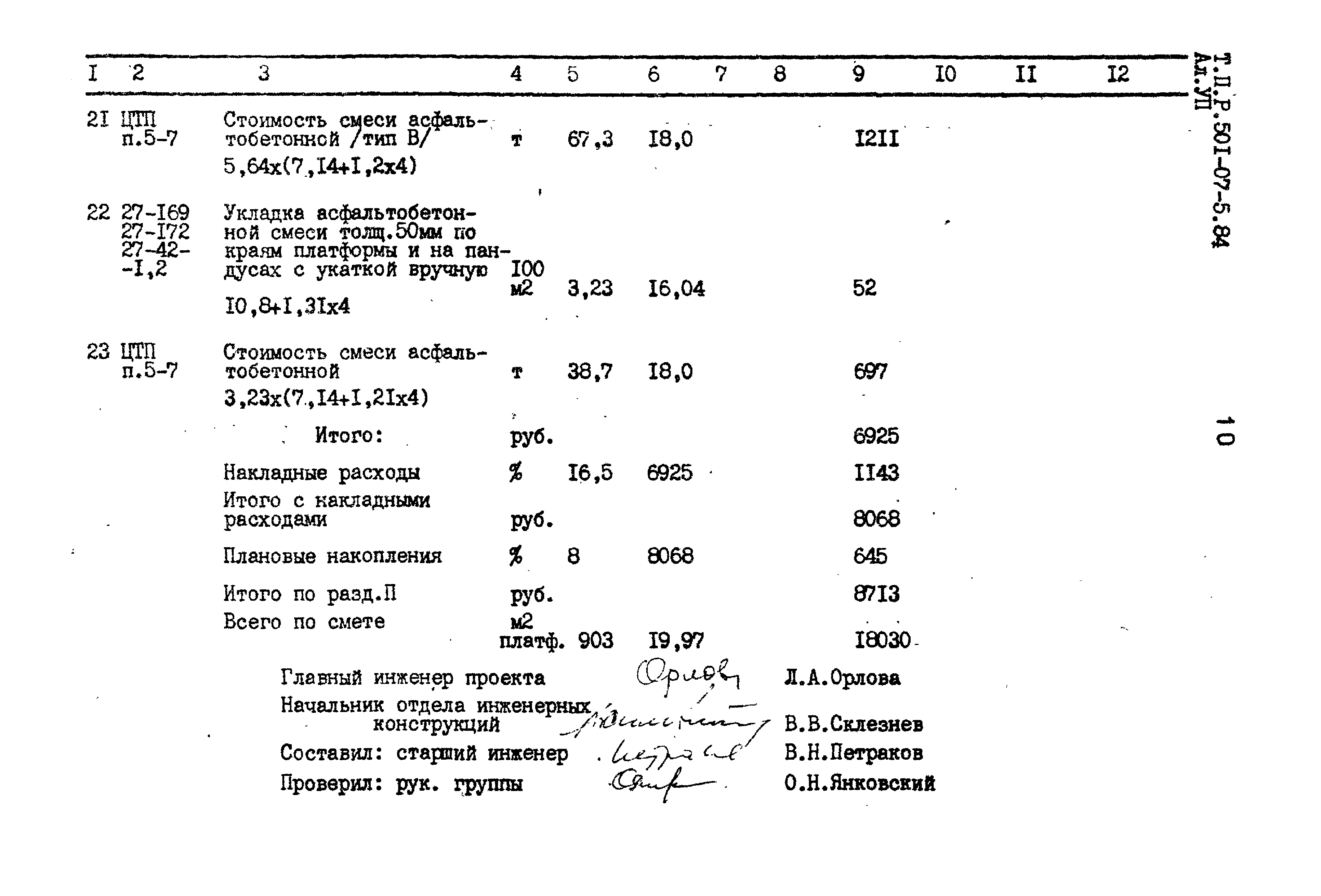 Типовые проектные решения 501-07-5.84