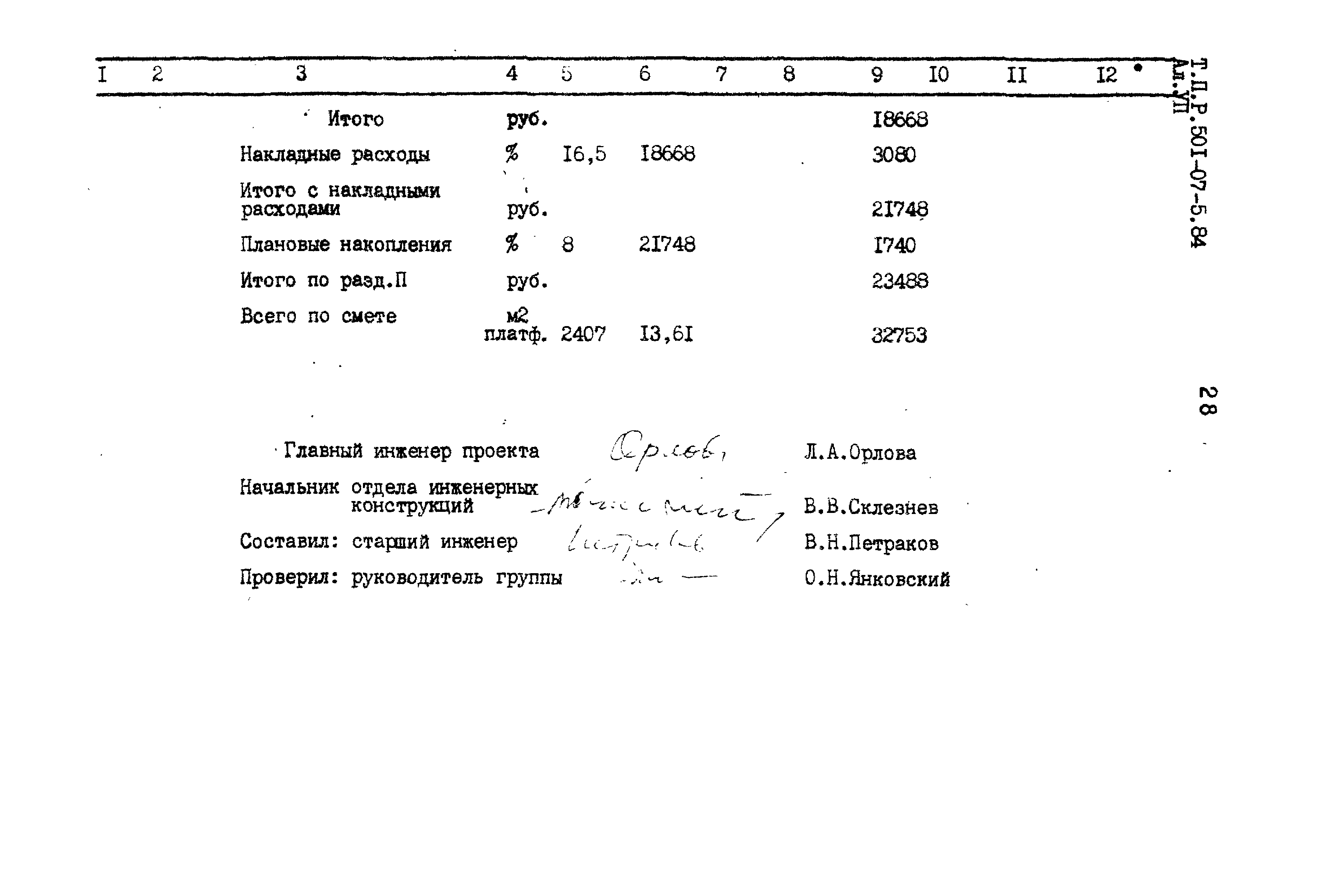 Типовые проектные решения 501-07-5.84