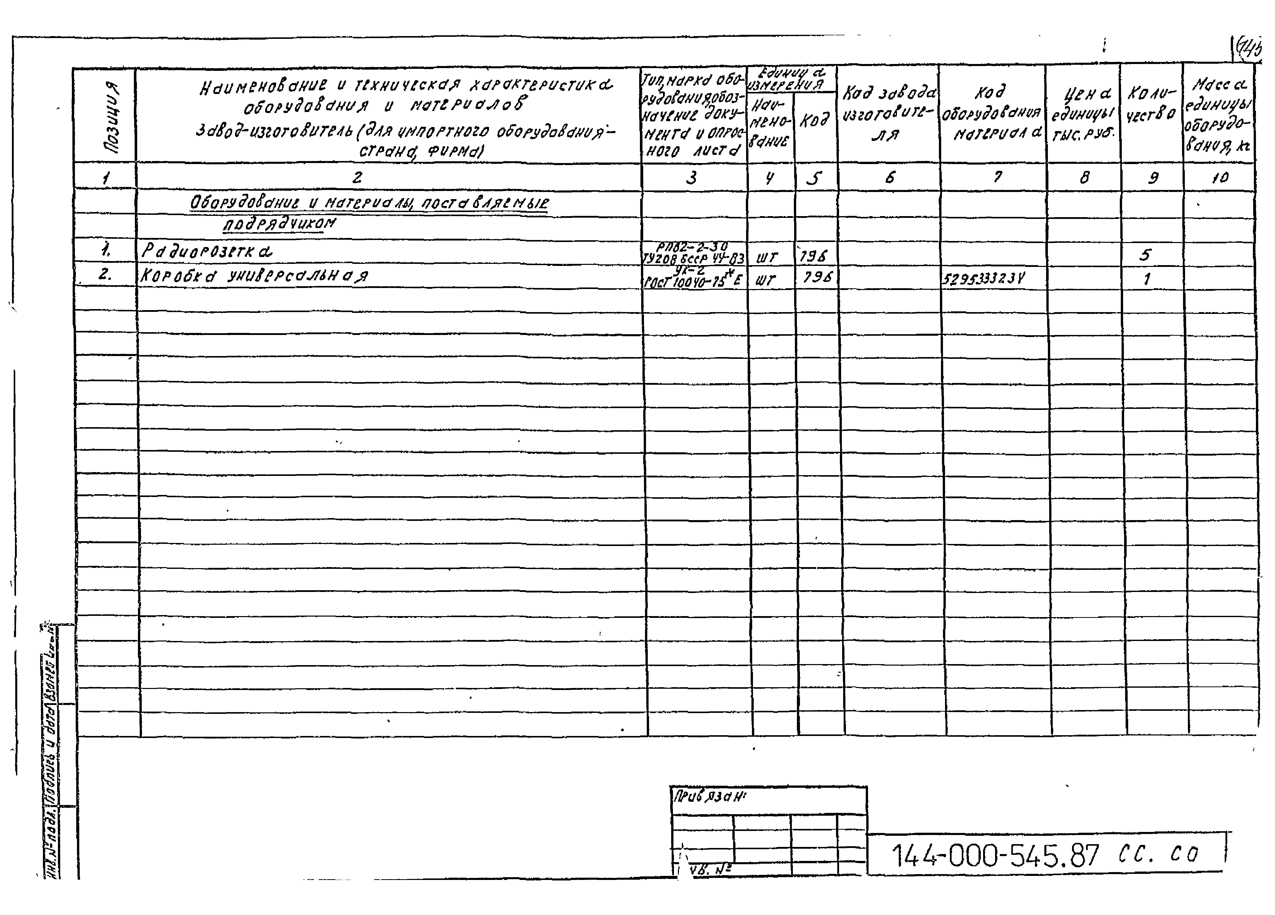 Типовой проект 144-000-545.87