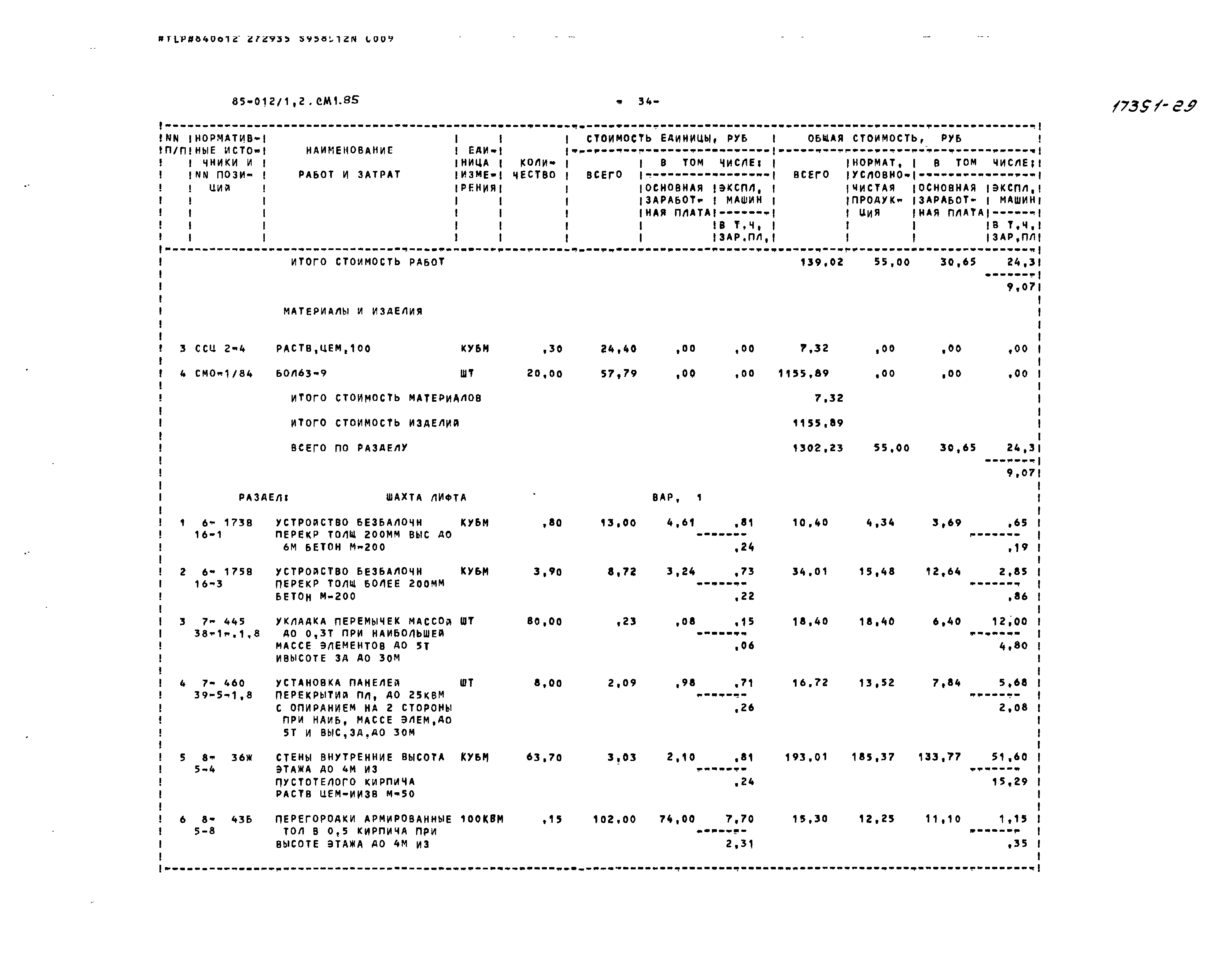 Типовой проект 85-012/1.2