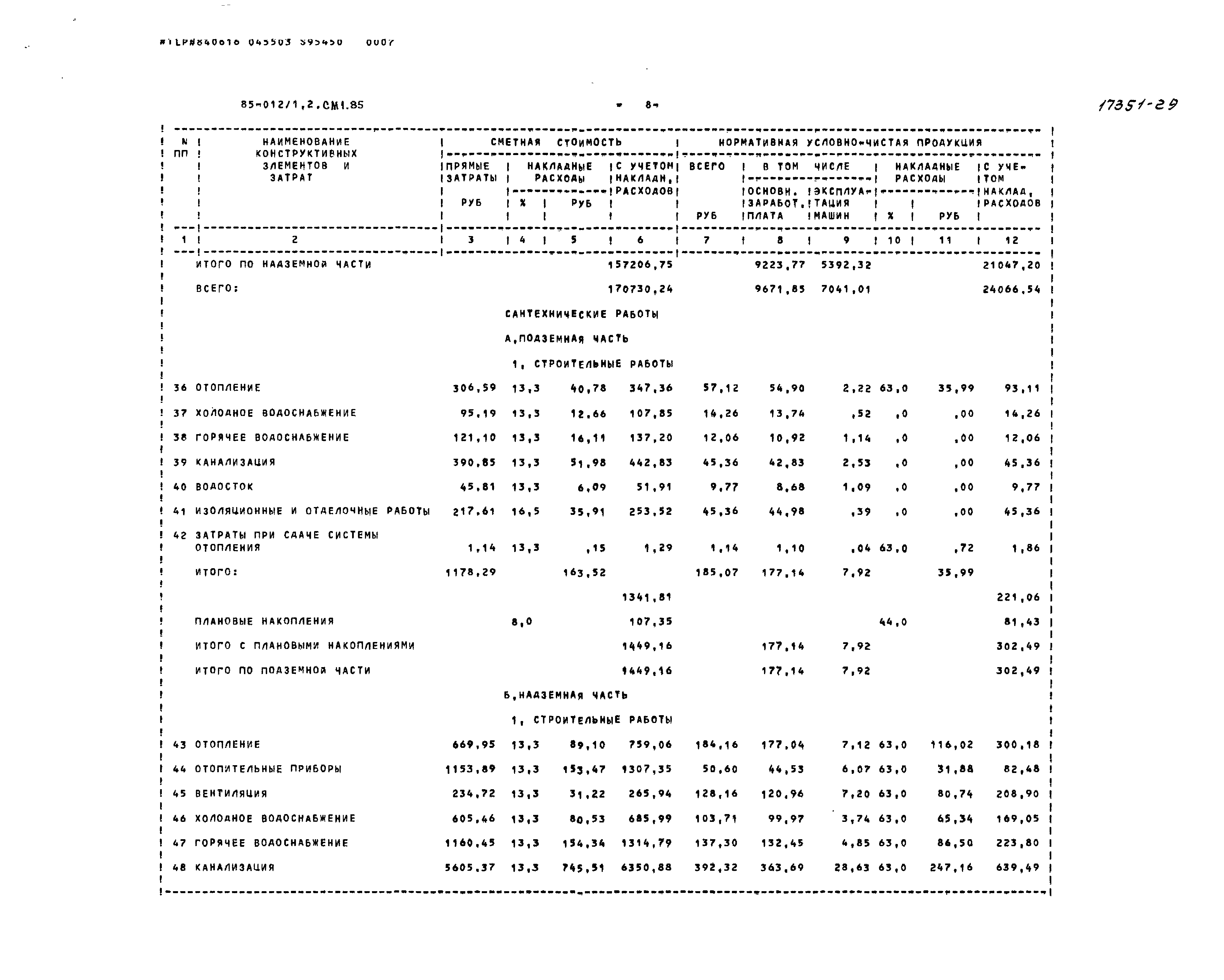 Типовой проект 85-012/1.2