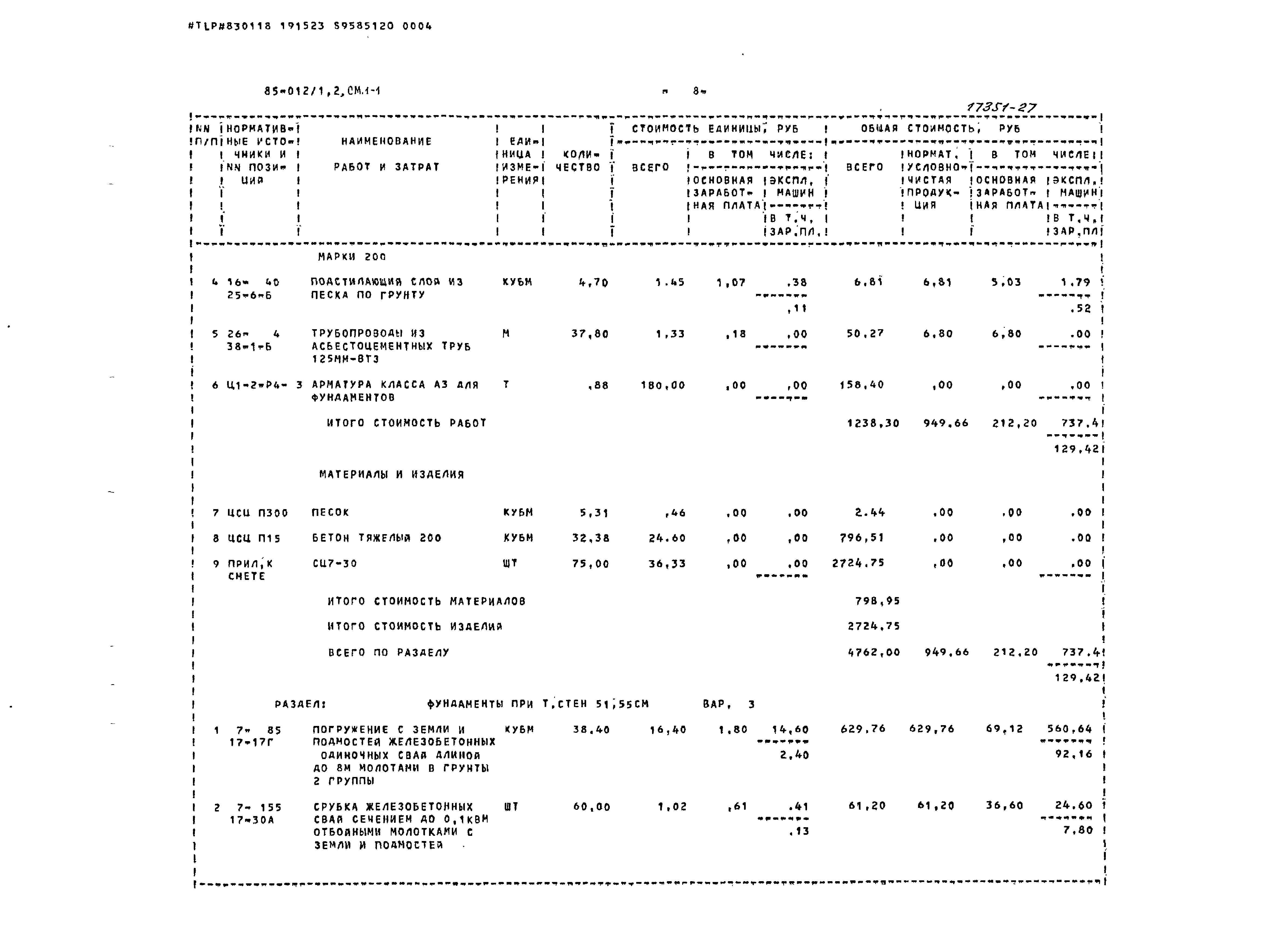 Типовой проект 85-012/1.2