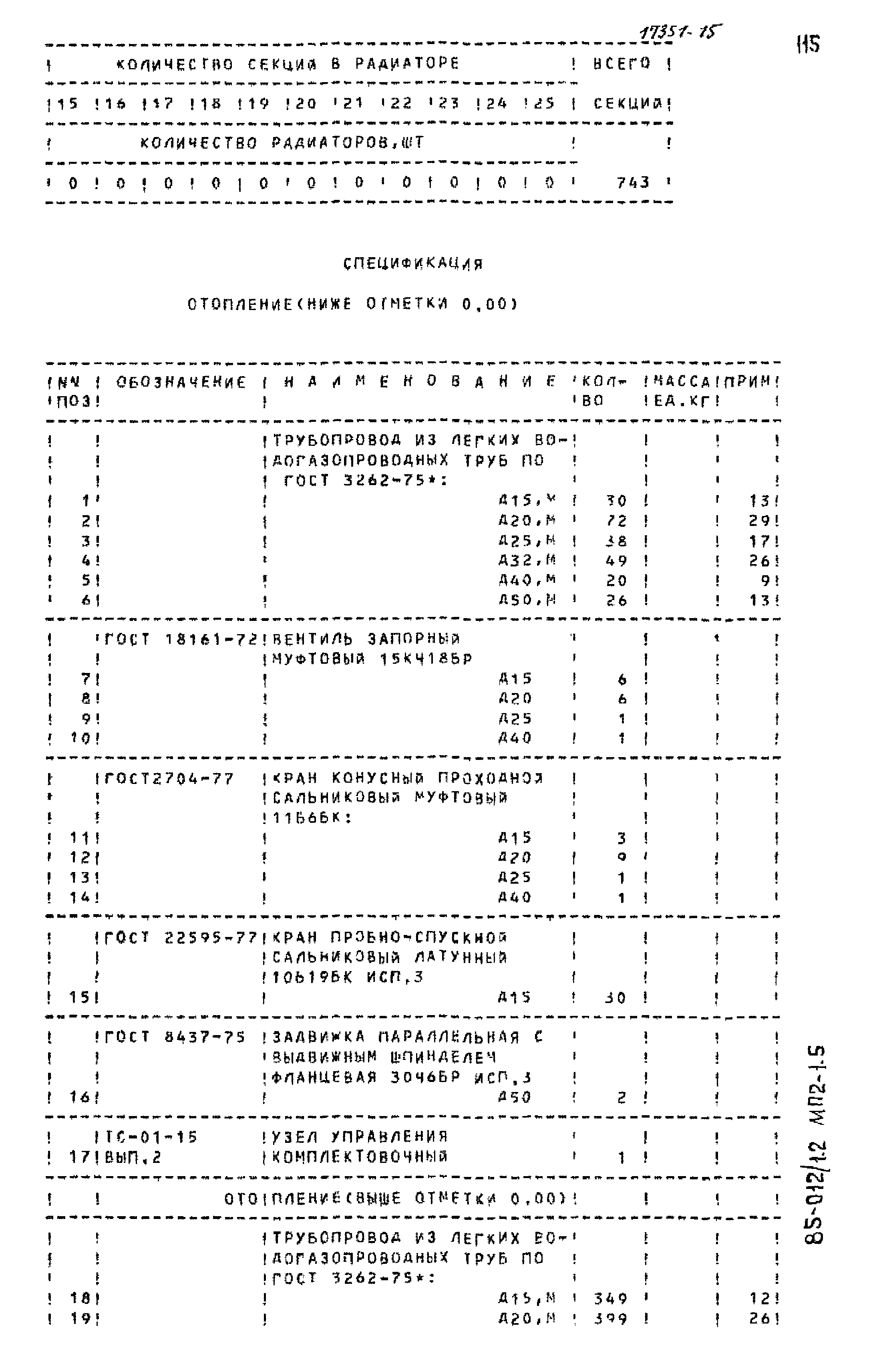 Типовой проект 85-012/1.2