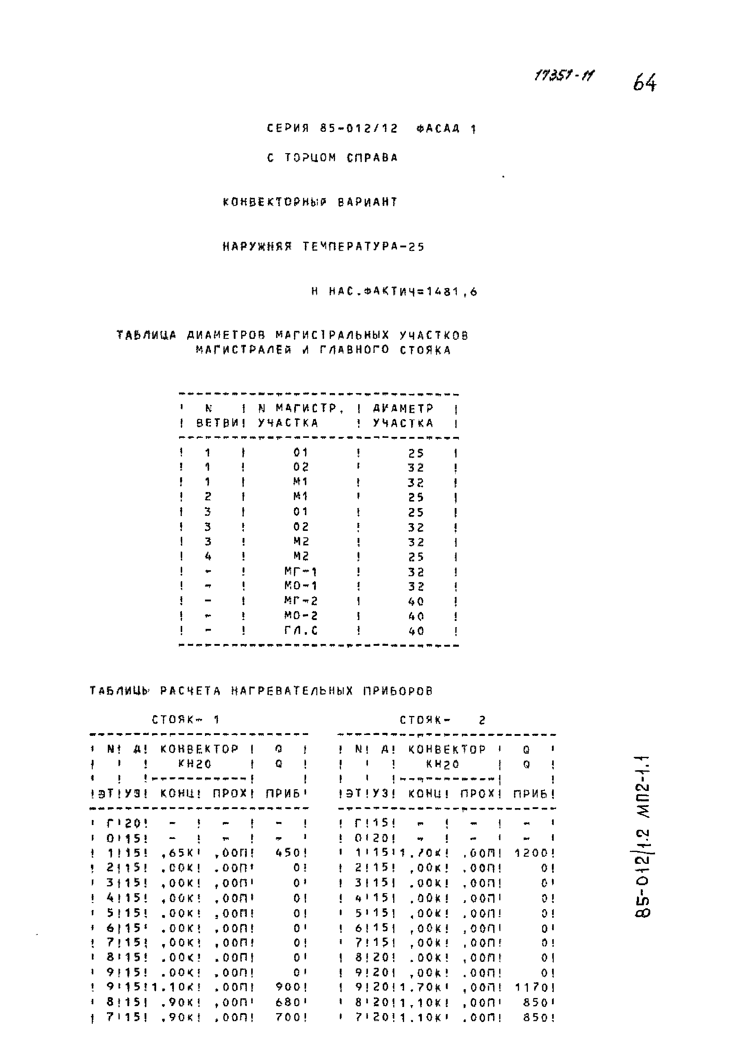 Типовой проект 85-012/1.2