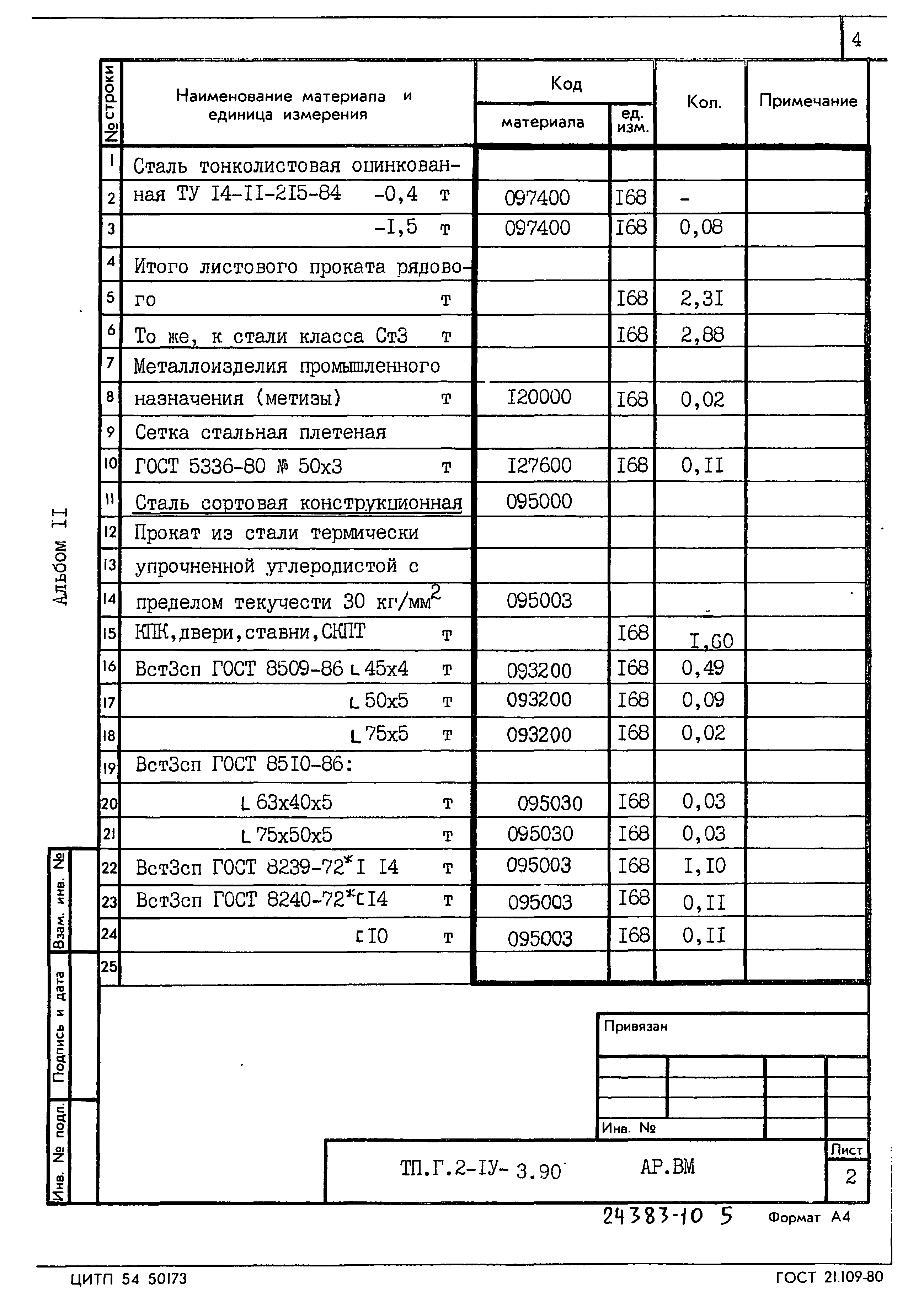 Типовой проект Г.2-IV-3.90