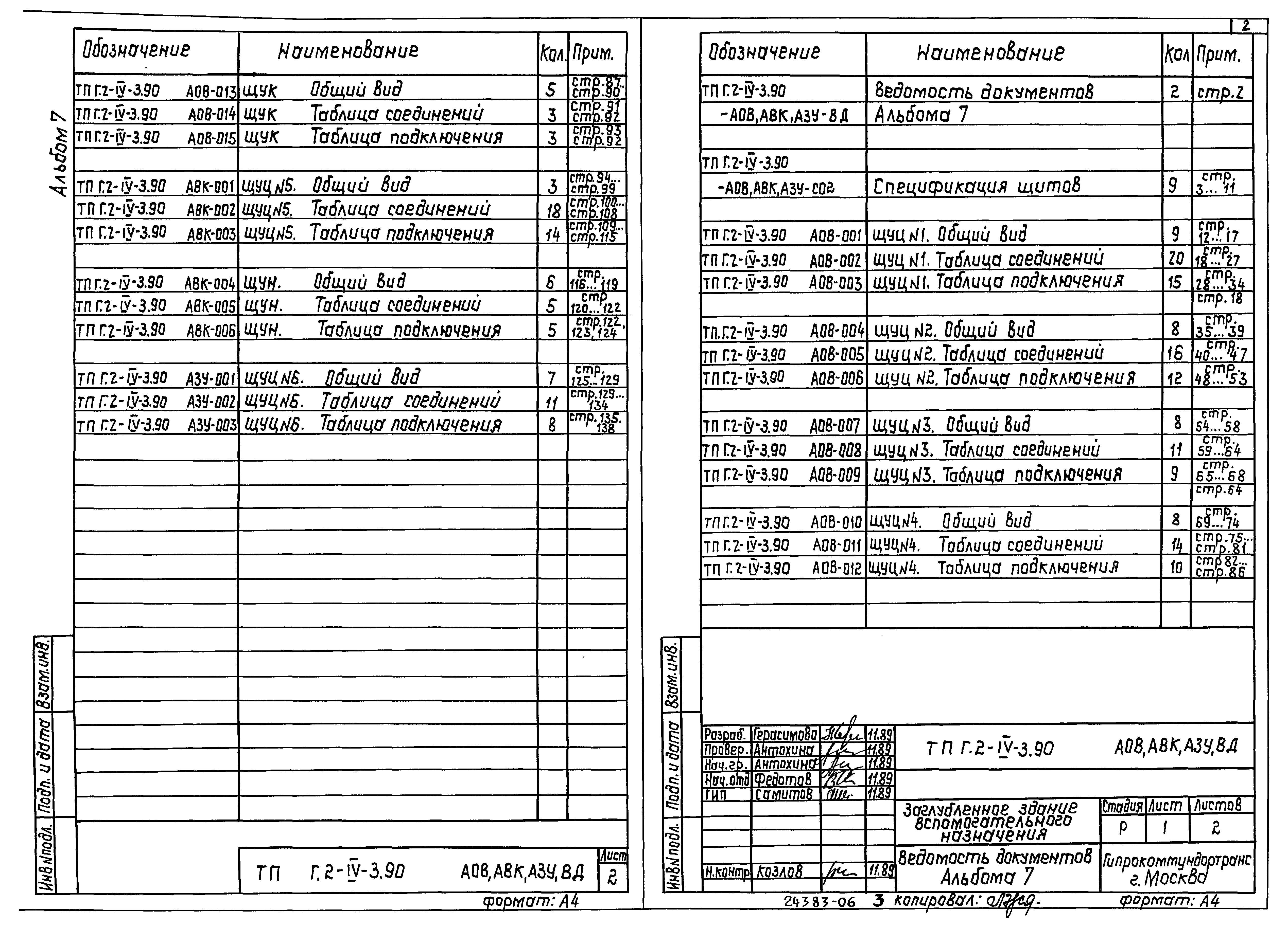 Типовой проект Г.2-IV-3.90