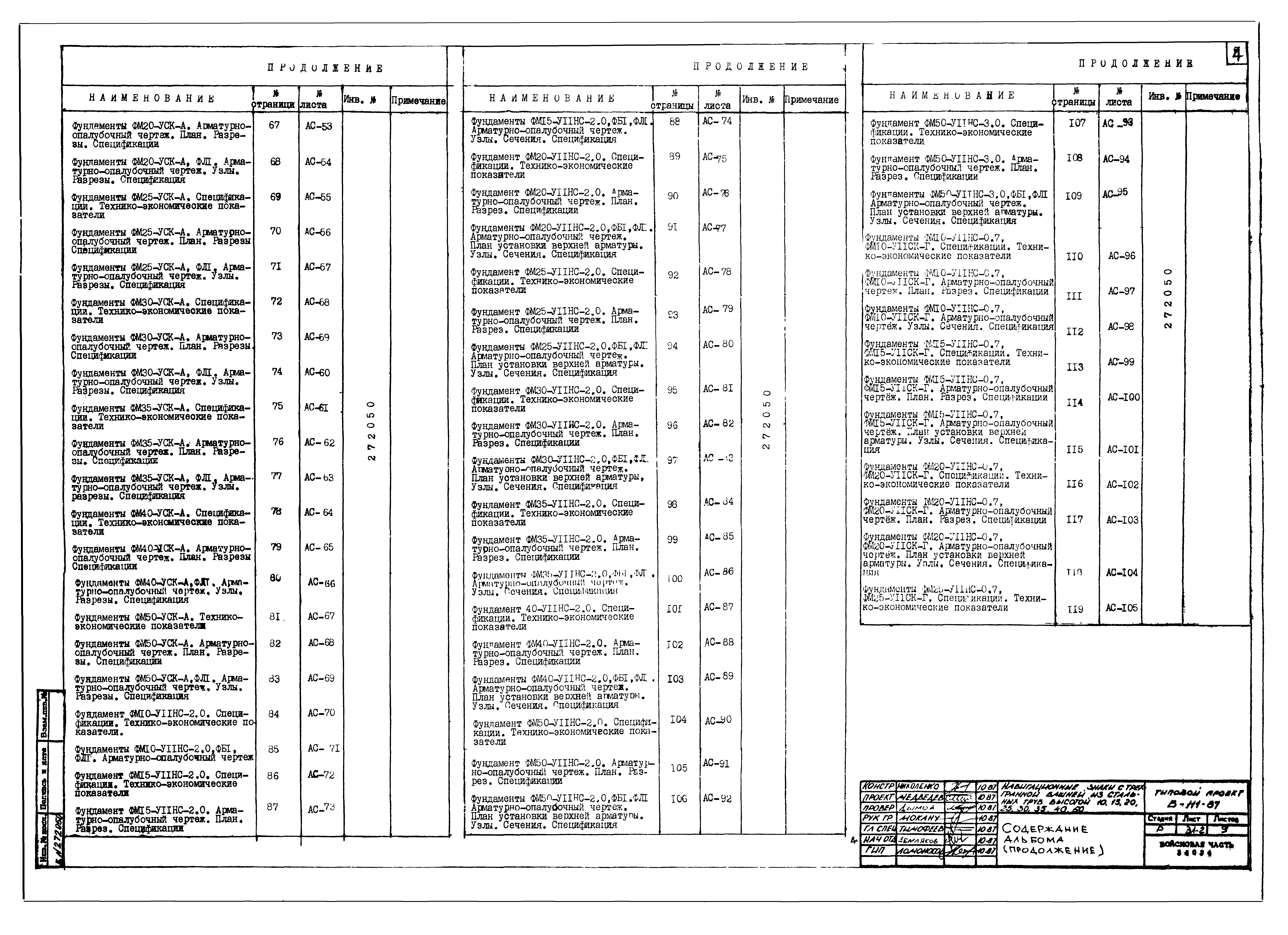 Типовой проект Б-111-87