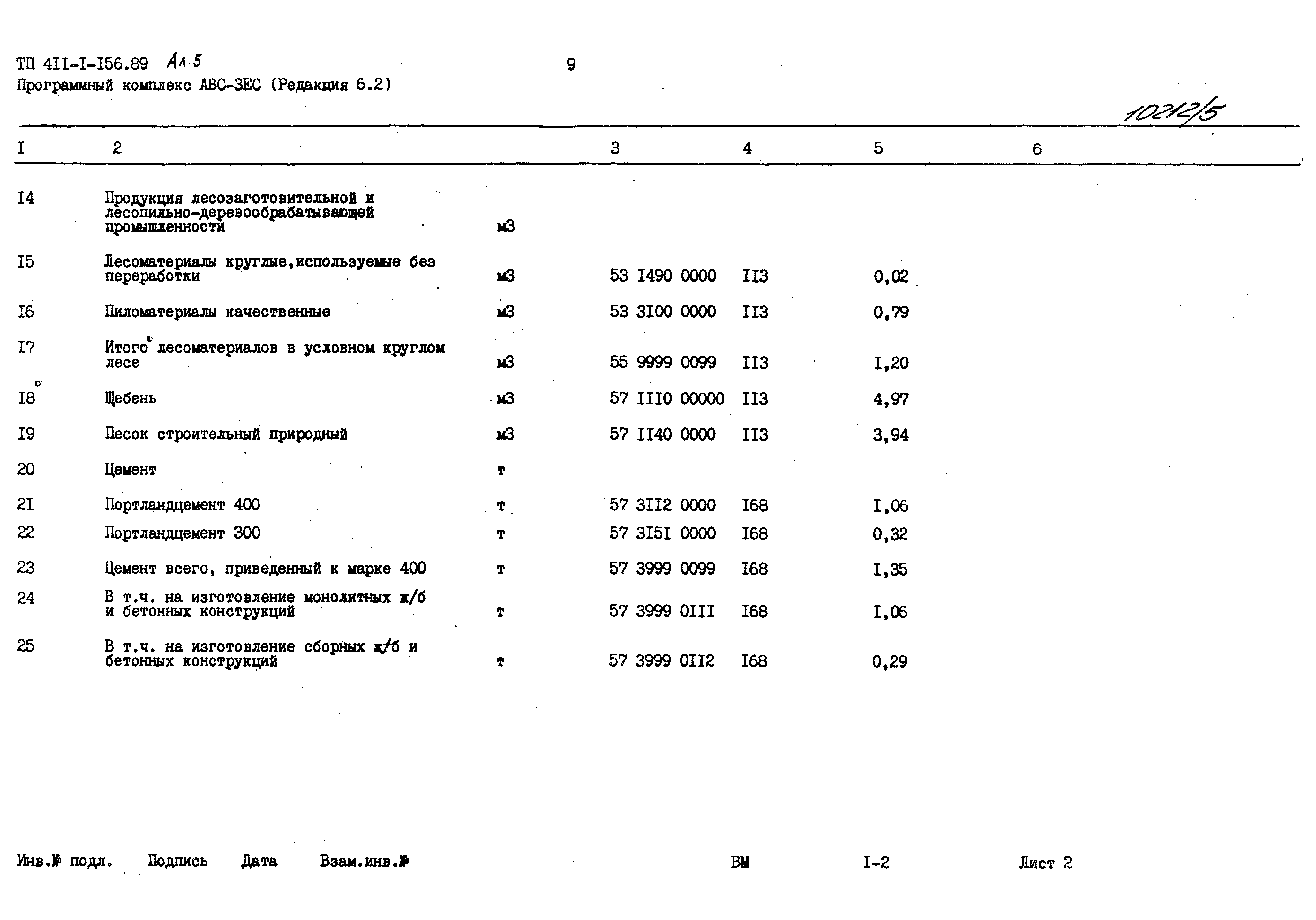 Типовой проект 411-1-156.89