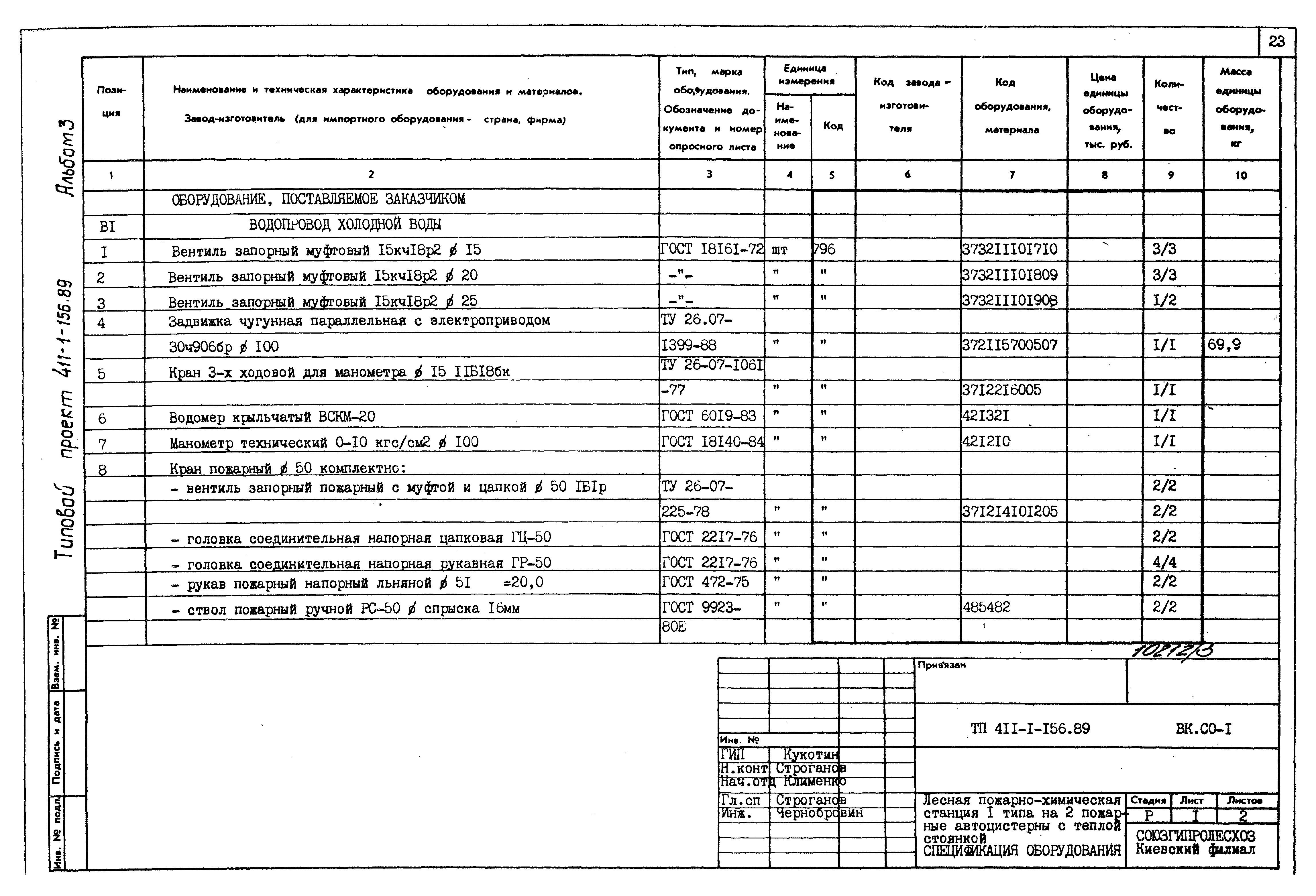 Типовой проект 411-1-156.89